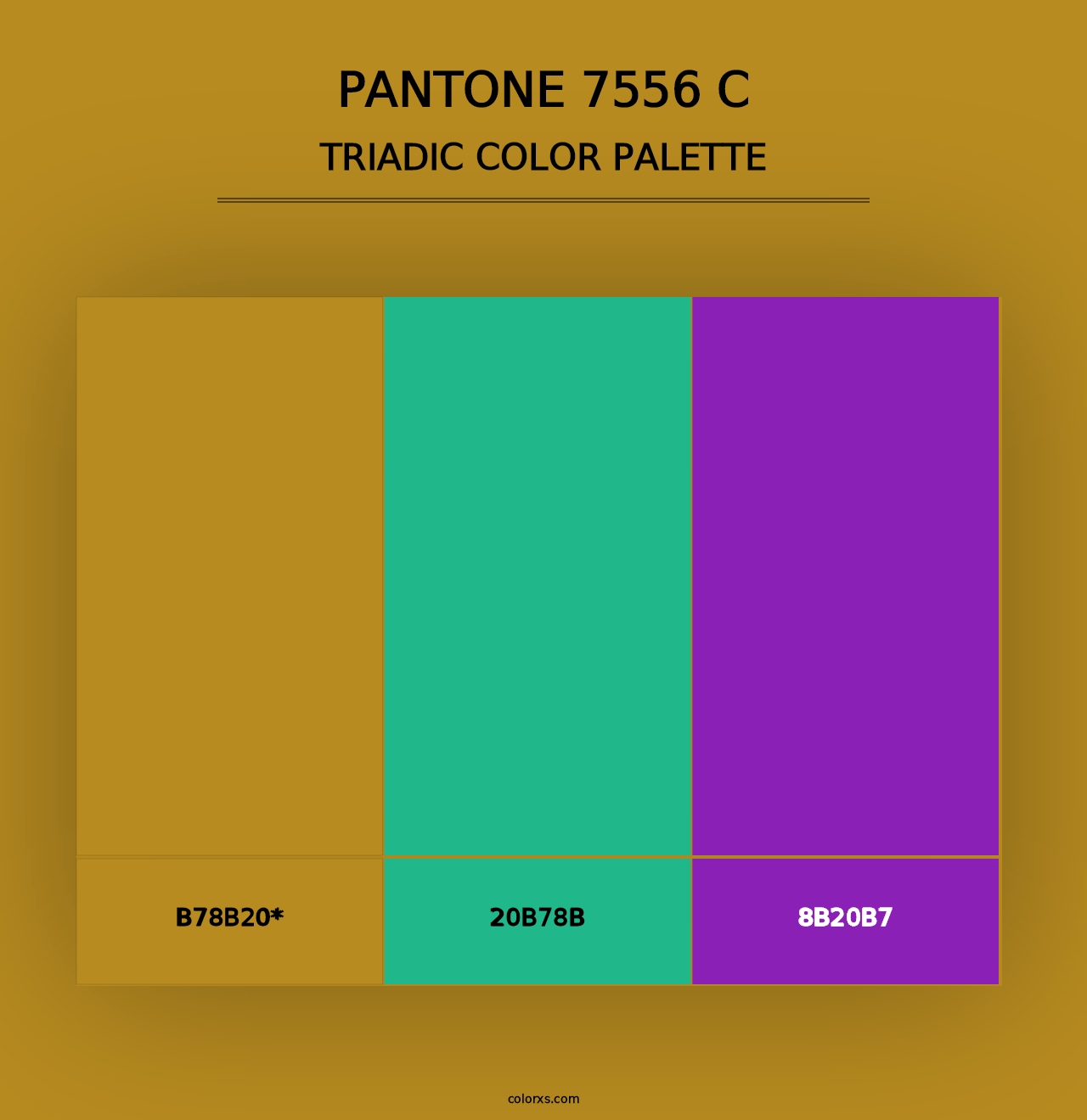 PANTONE 7556 C - Triadic Color Palette