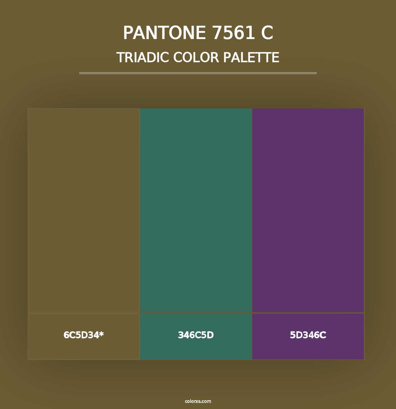 PANTONE 7561 C - Triadic Color Palette