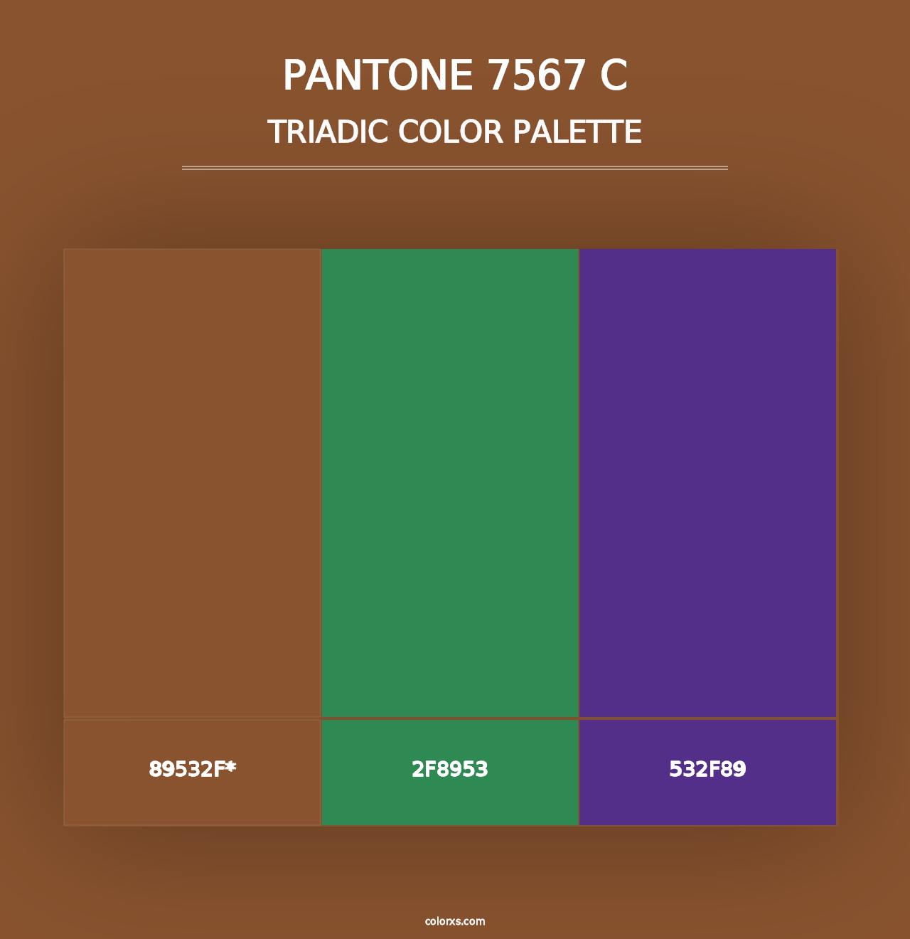 PANTONE 7567 C - Triadic Color Palette