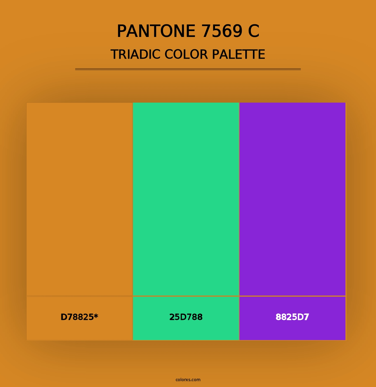 PANTONE 7569 C - Triadic Color Palette