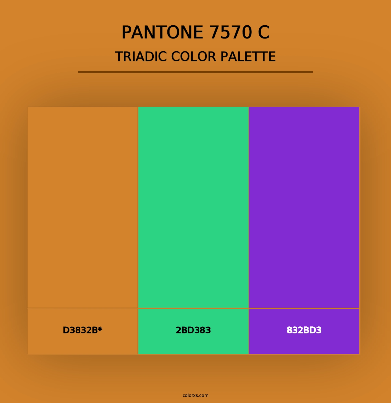 PANTONE 7570 C - Triadic Color Palette