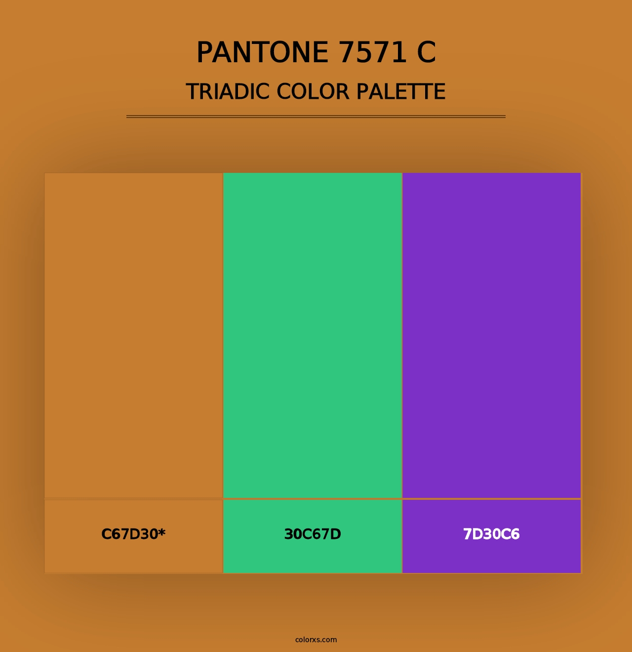 PANTONE 7571 C - Triadic Color Palette