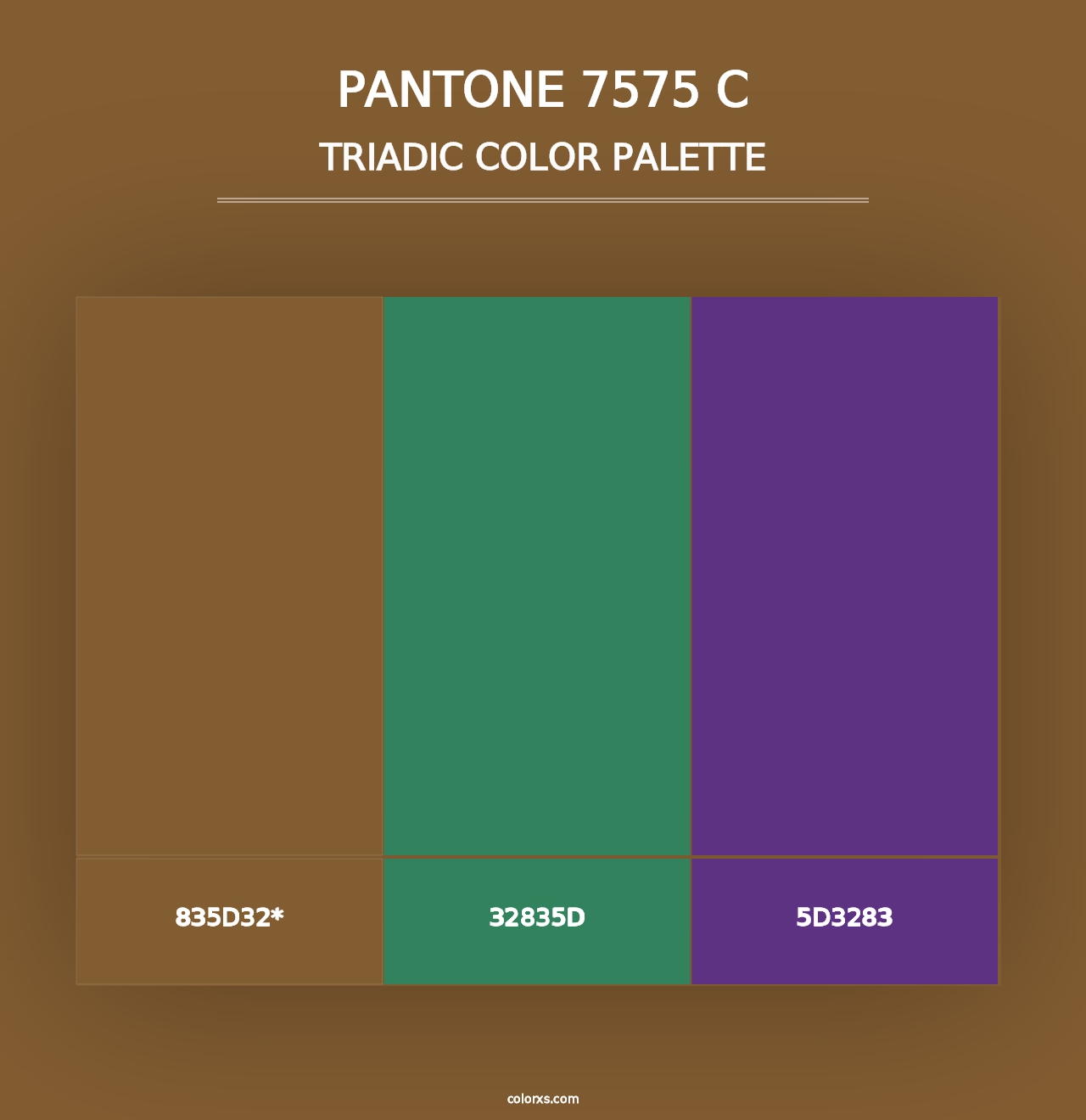 PANTONE 7575 C - Triadic Color Palette