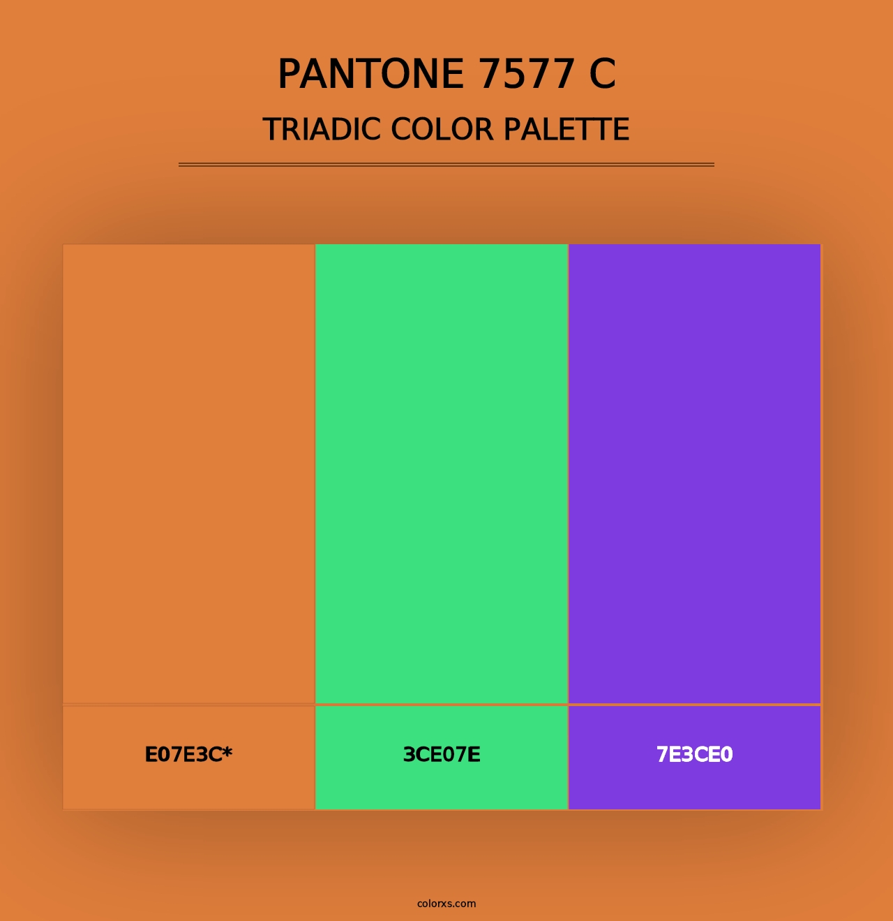 PANTONE 7577 C - Triadic Color Palette