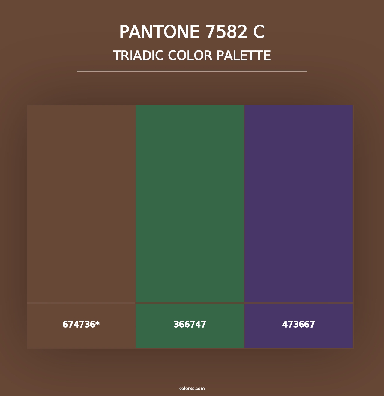 PANTONE 7582 C - Triadic Color Palette