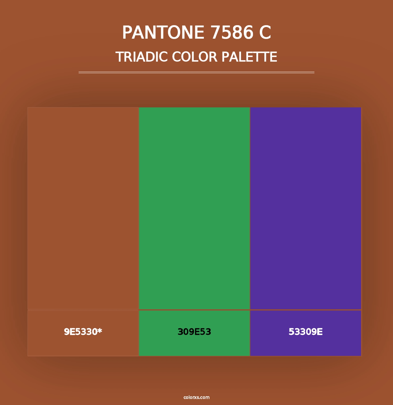 PANTONE 7586 C - Triadic Color Palette