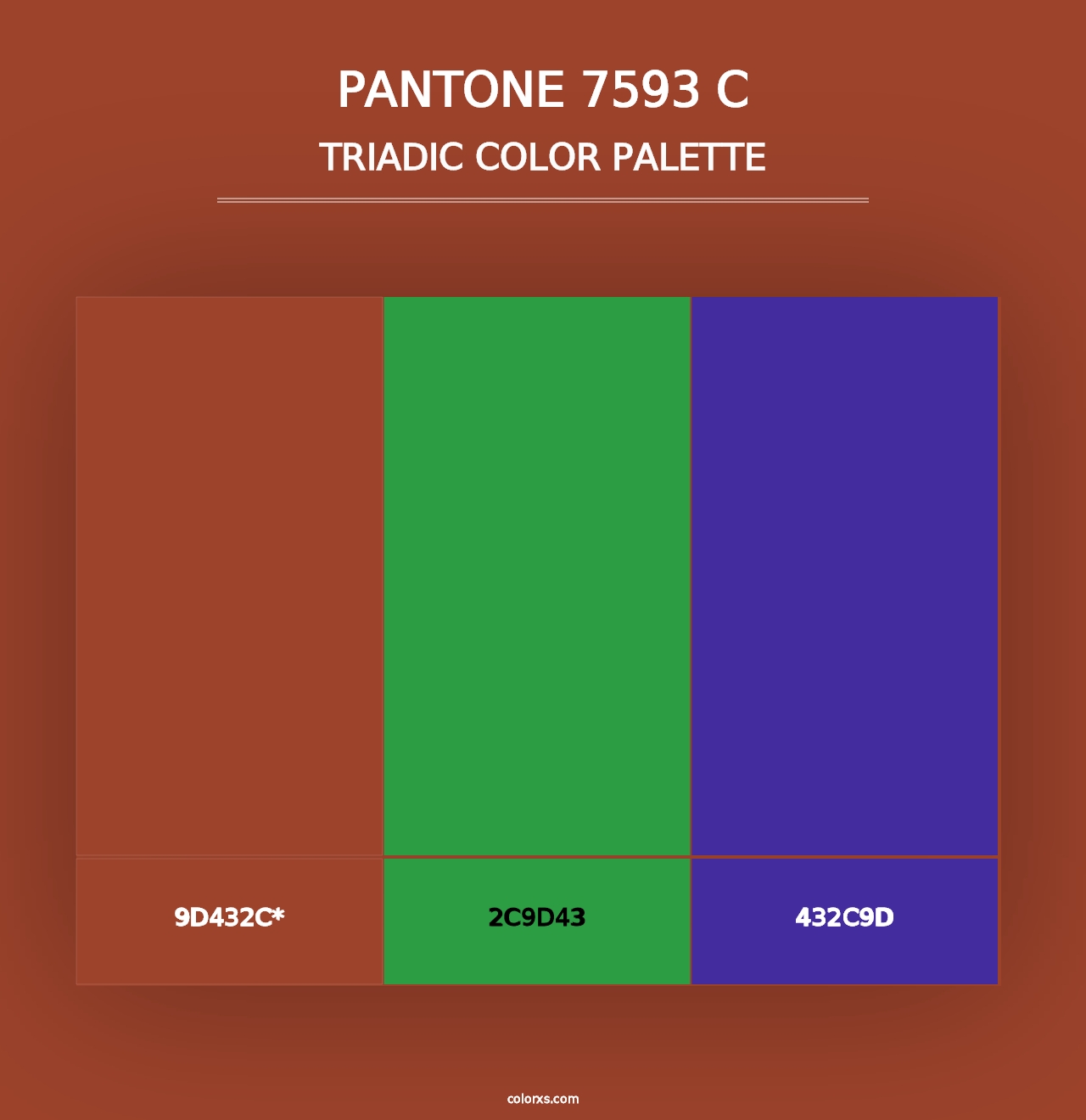 PANTONE 7593 C - Triadic Color Palette