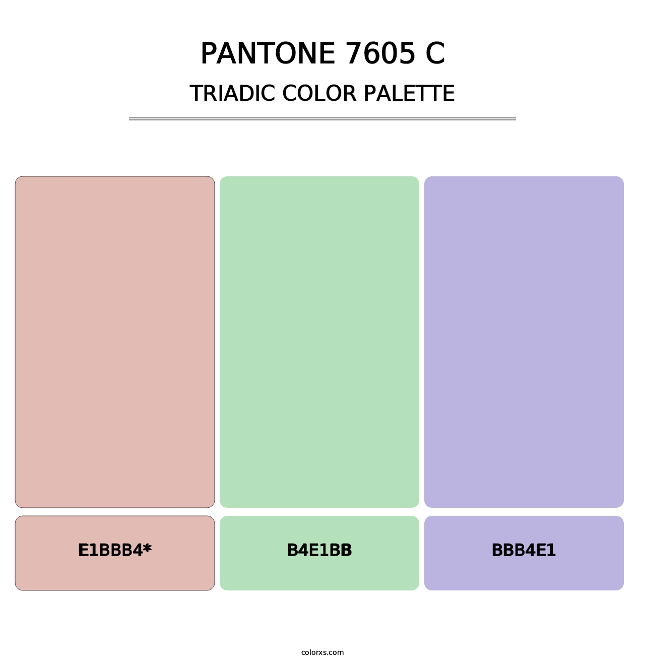 PANTONE 7605 C - Triadic Color Palette