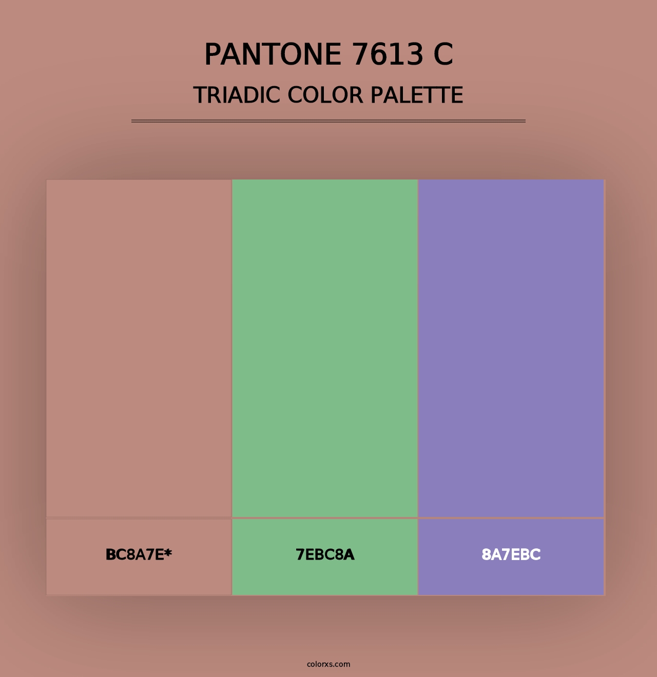 PANTONE 7613 C - Triadic Color Palette