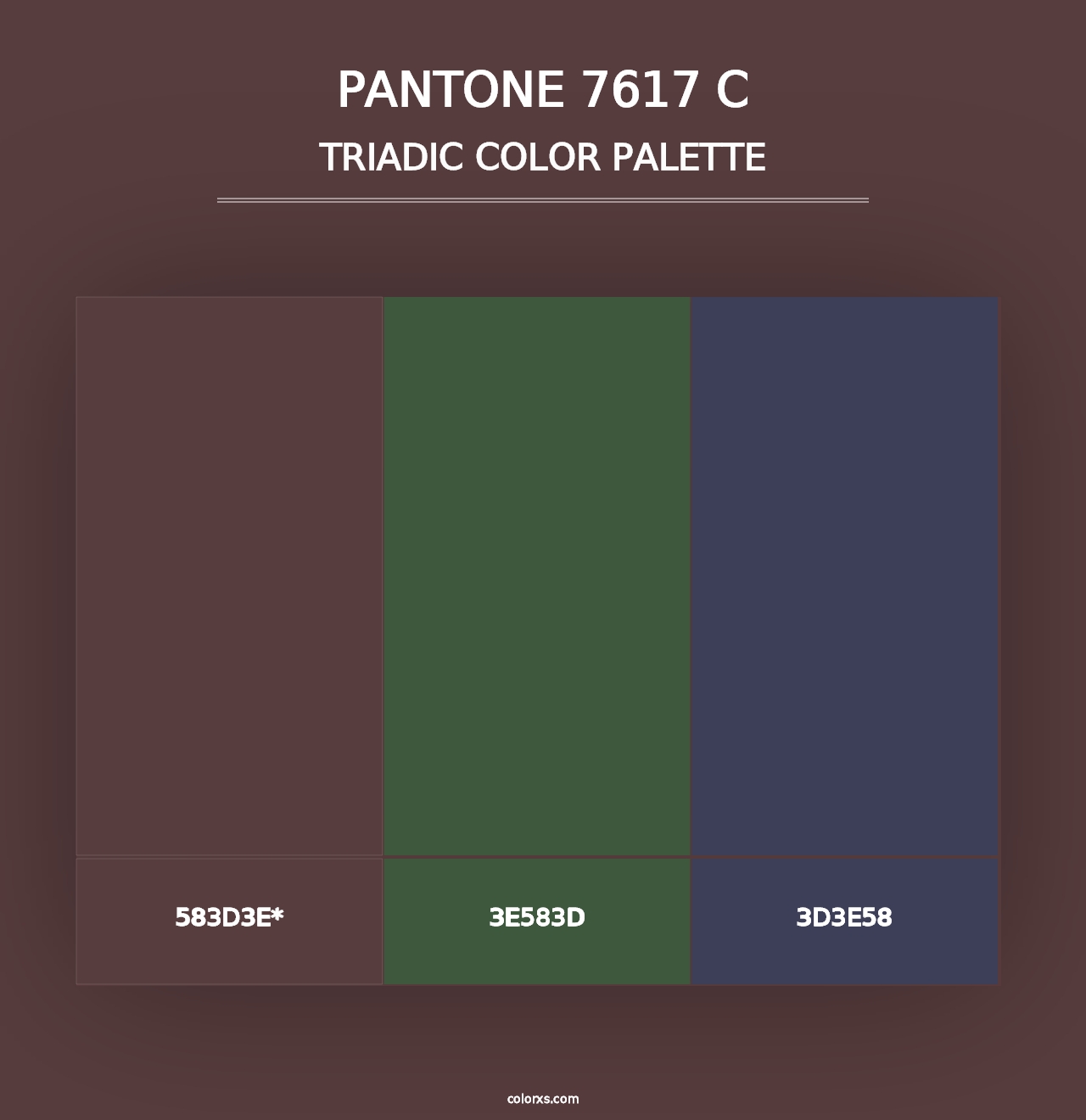 PANTONE 7617 C - Triadic Color Palette