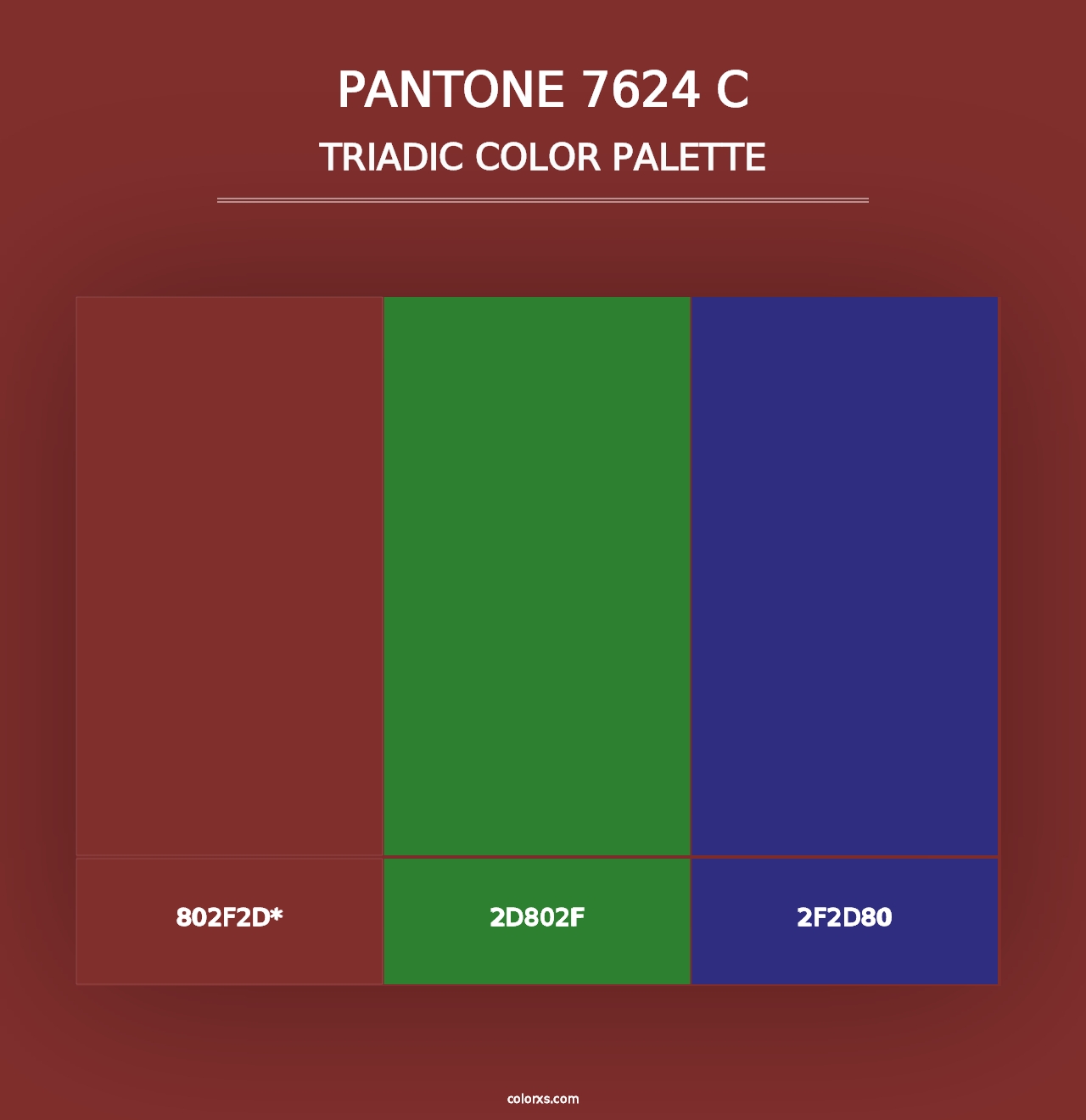 PANTONE 7624 C - Triadic Color Palette