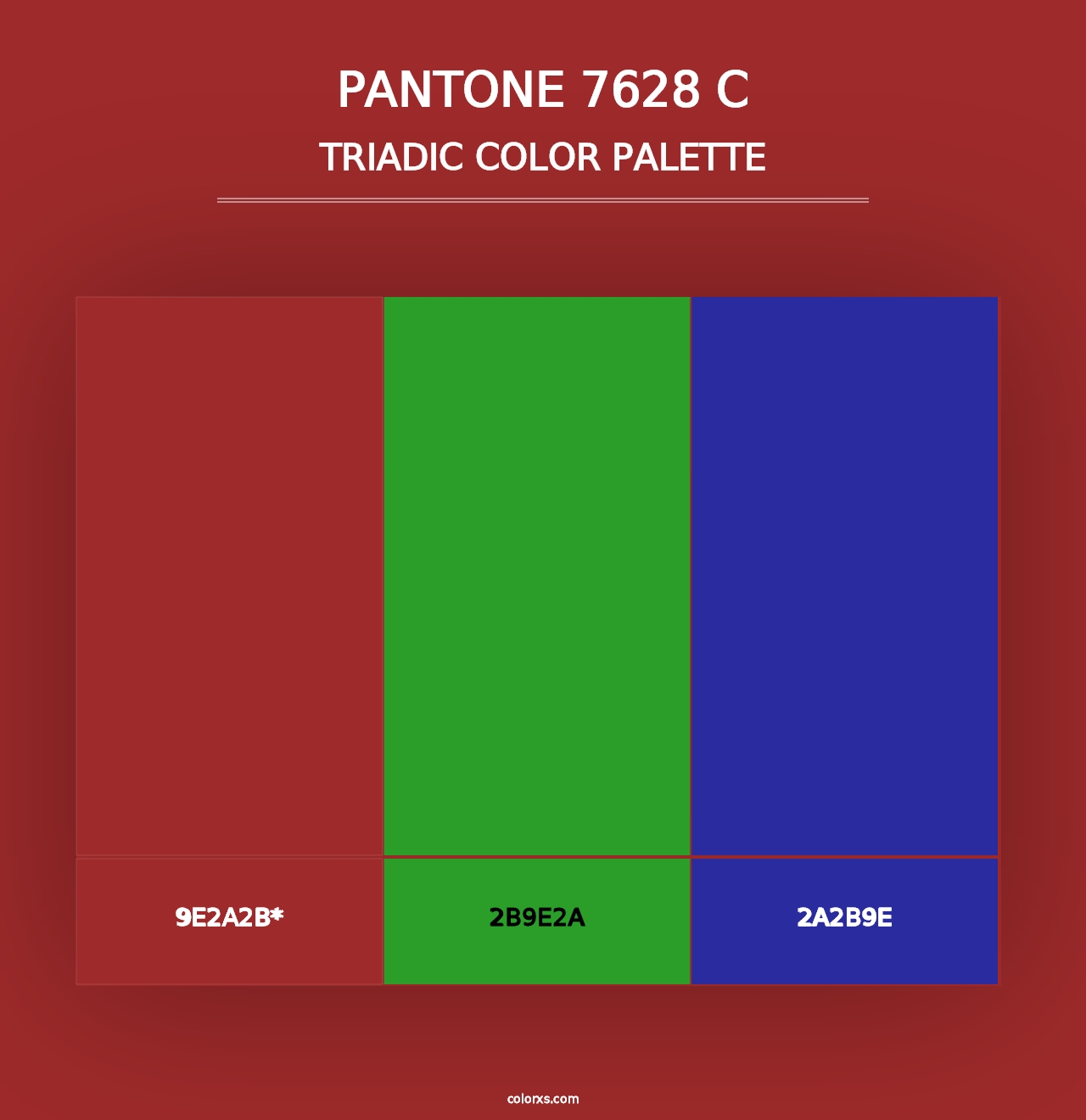 PANTONE 7628 C - Triadic Color Palette