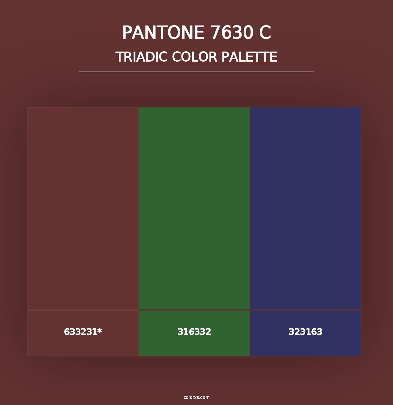 PANTONE 7630 C - Triadic Color Palette