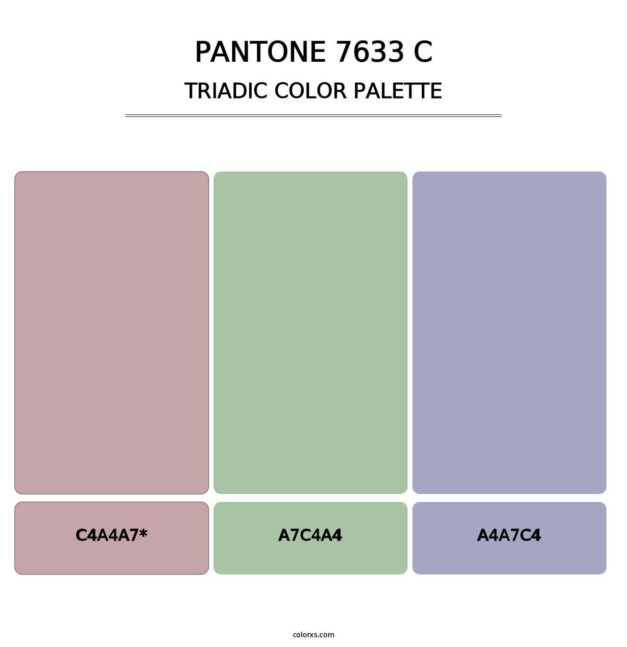 PANTONE 7633 C - Triadic Color Palette