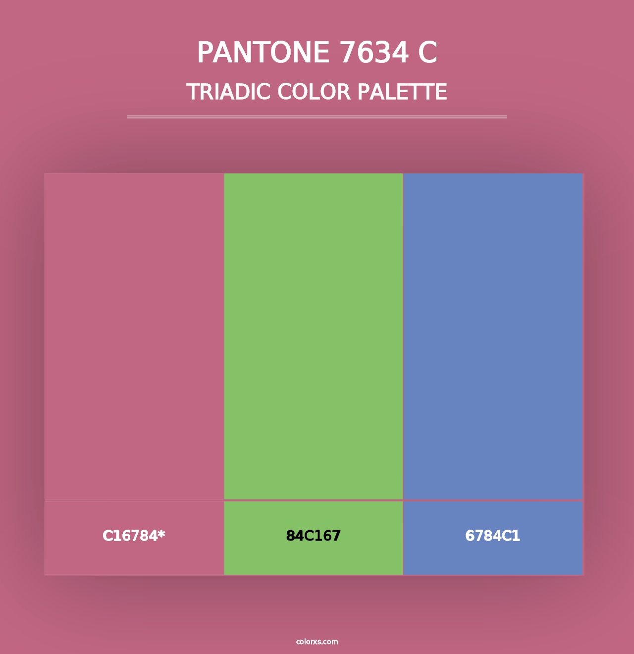 PANTONE 7634 C - Triadic Color Palette