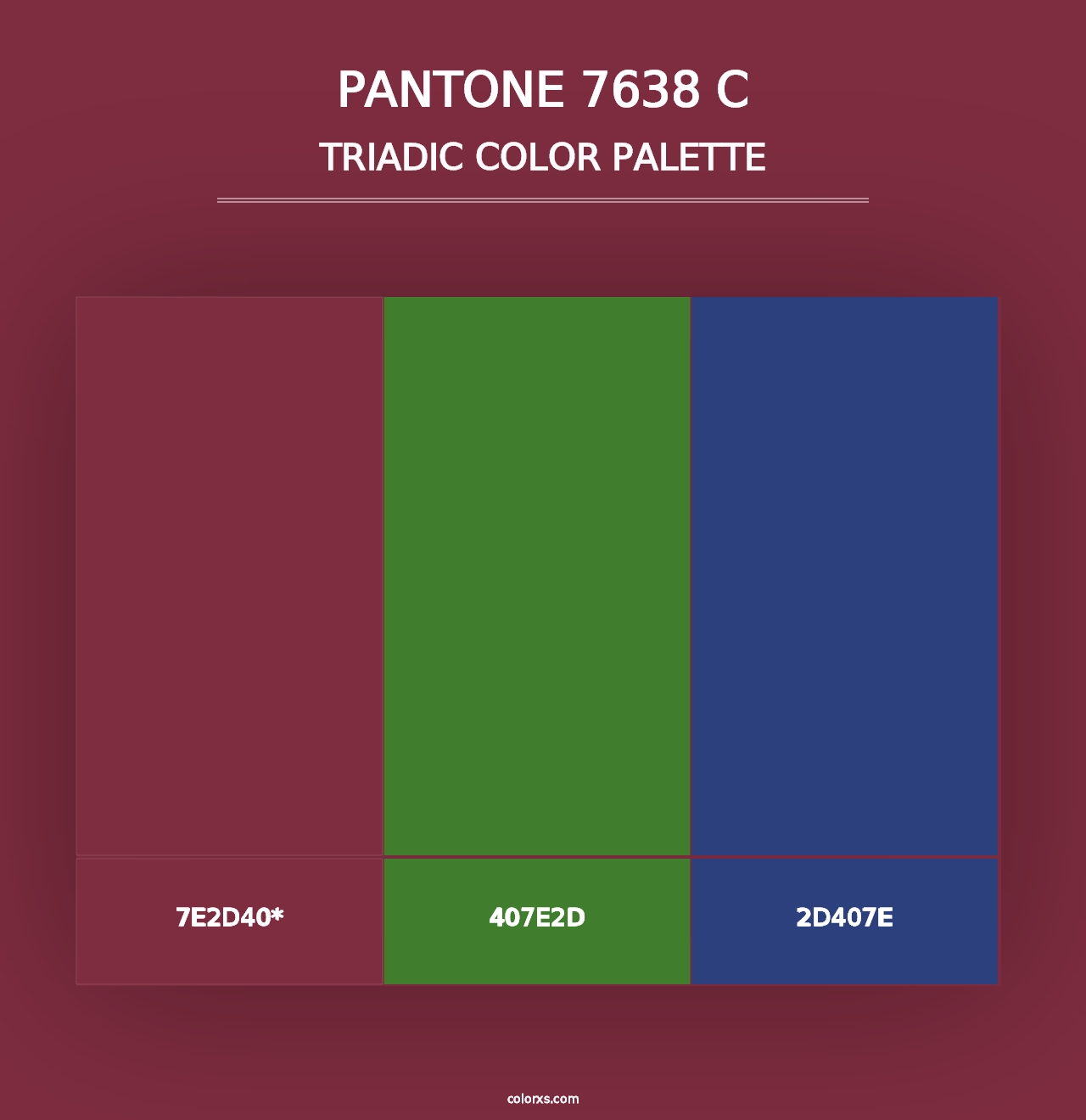 PANTONE 7638 C - Triadic Color Palette