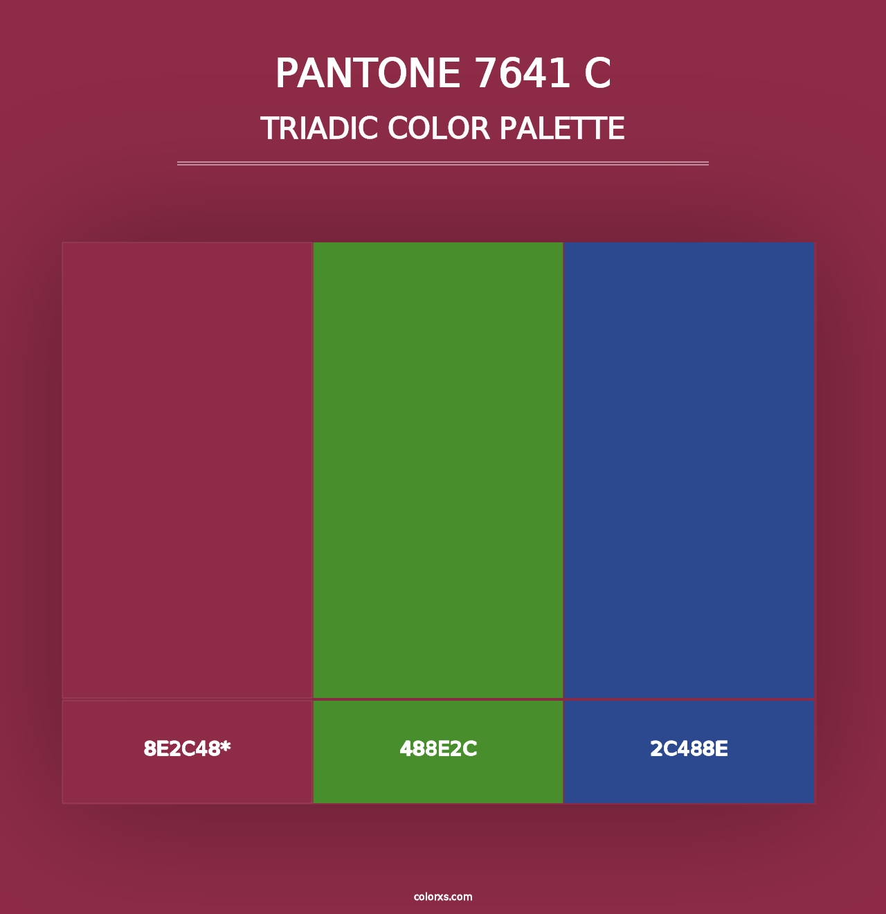 PANTONE 7641 C - Triadic Color Palette