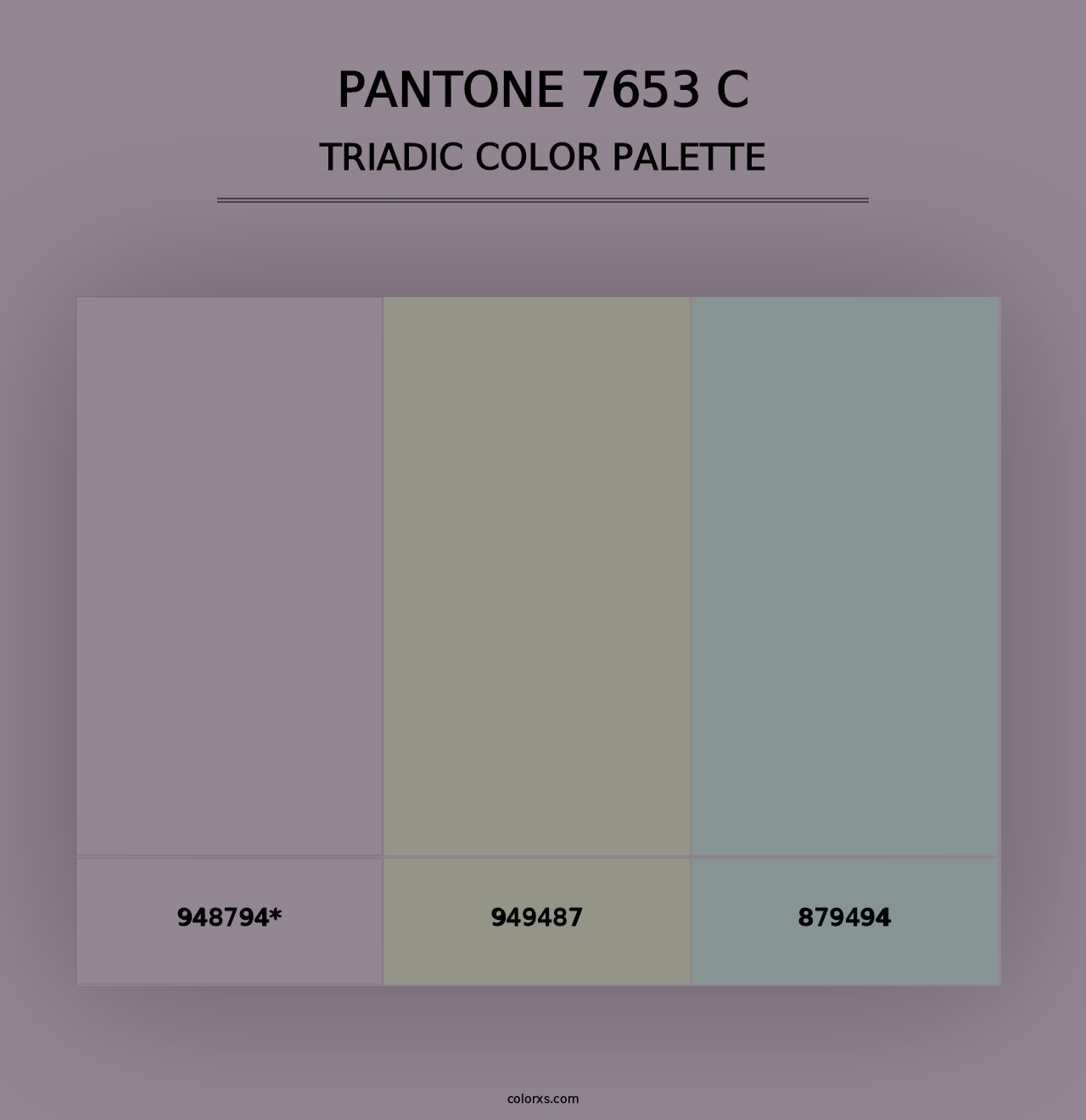 PANTONE 7653 C - Triadic Color Palette