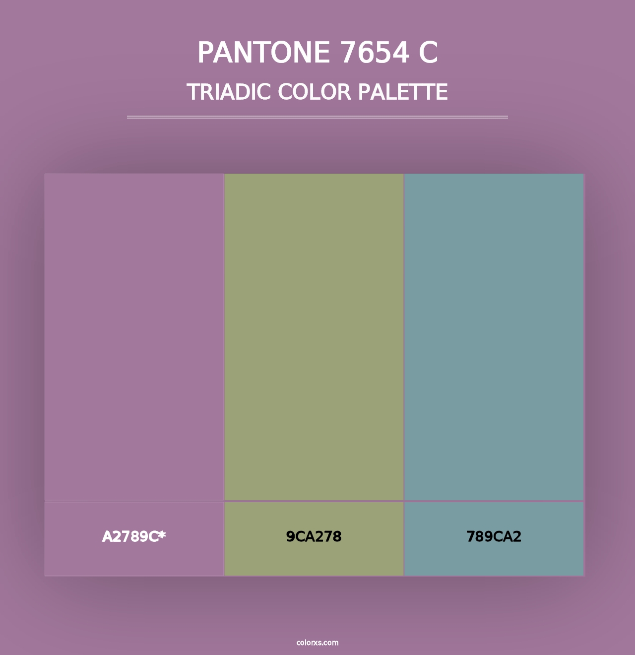 PANTONE 7654 C - Triadic Color Palette