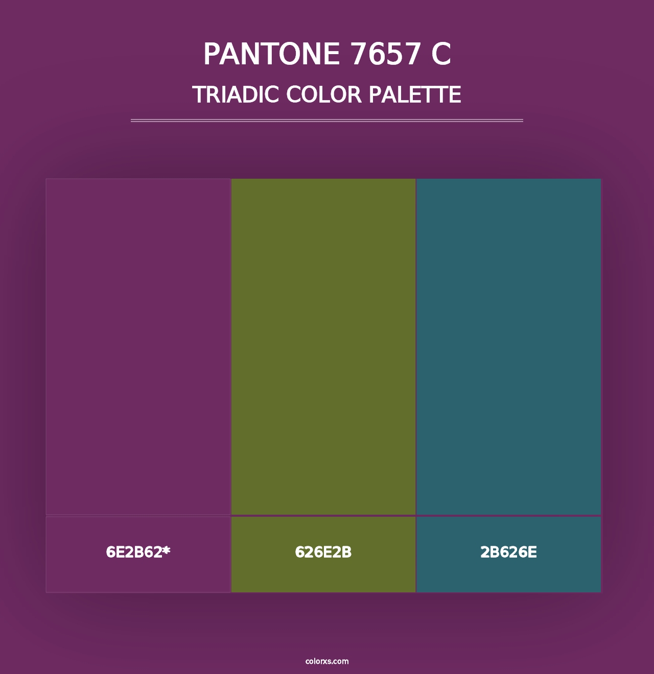 PANTONE 7657 C - Triadic Color Palette