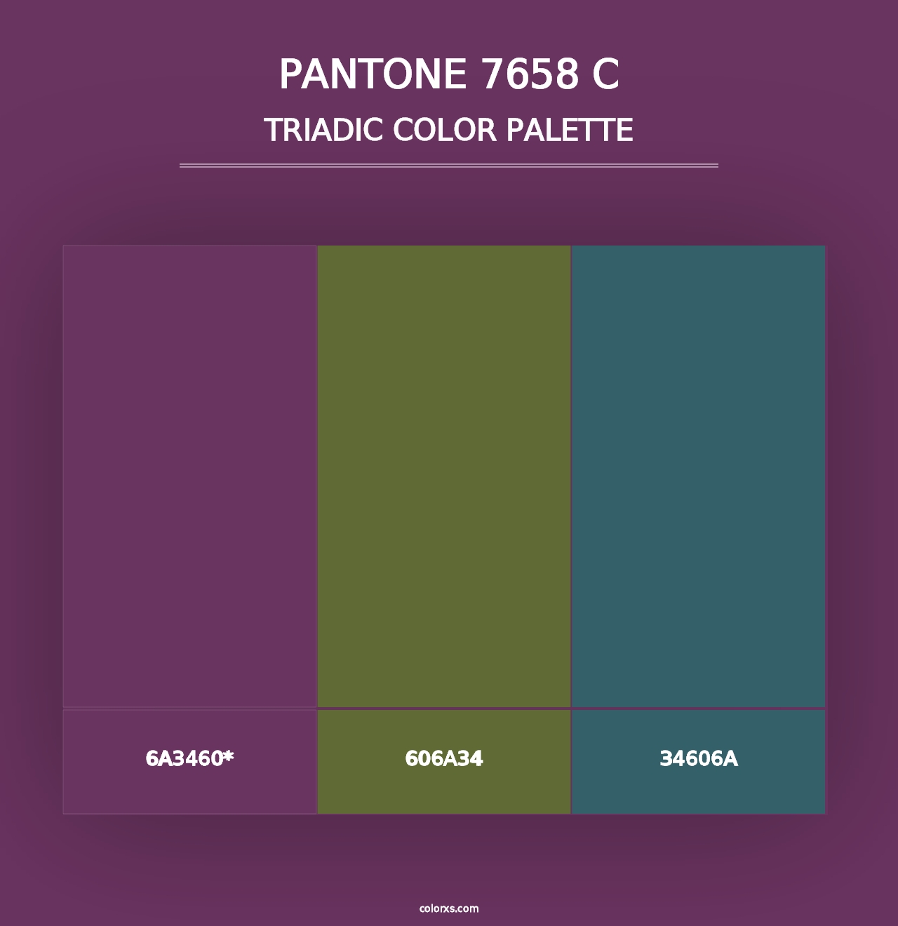 PANTONE 7658 C - Triadic Color Palette