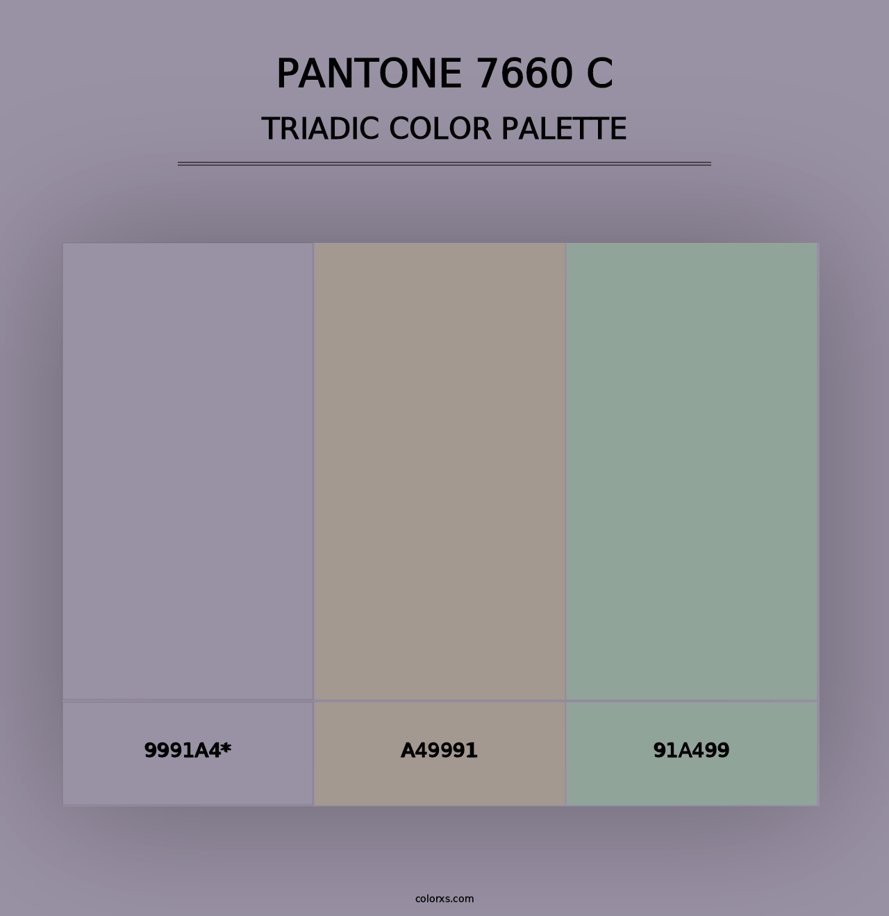 PANTONE 7660 C - Triadic Color Palette