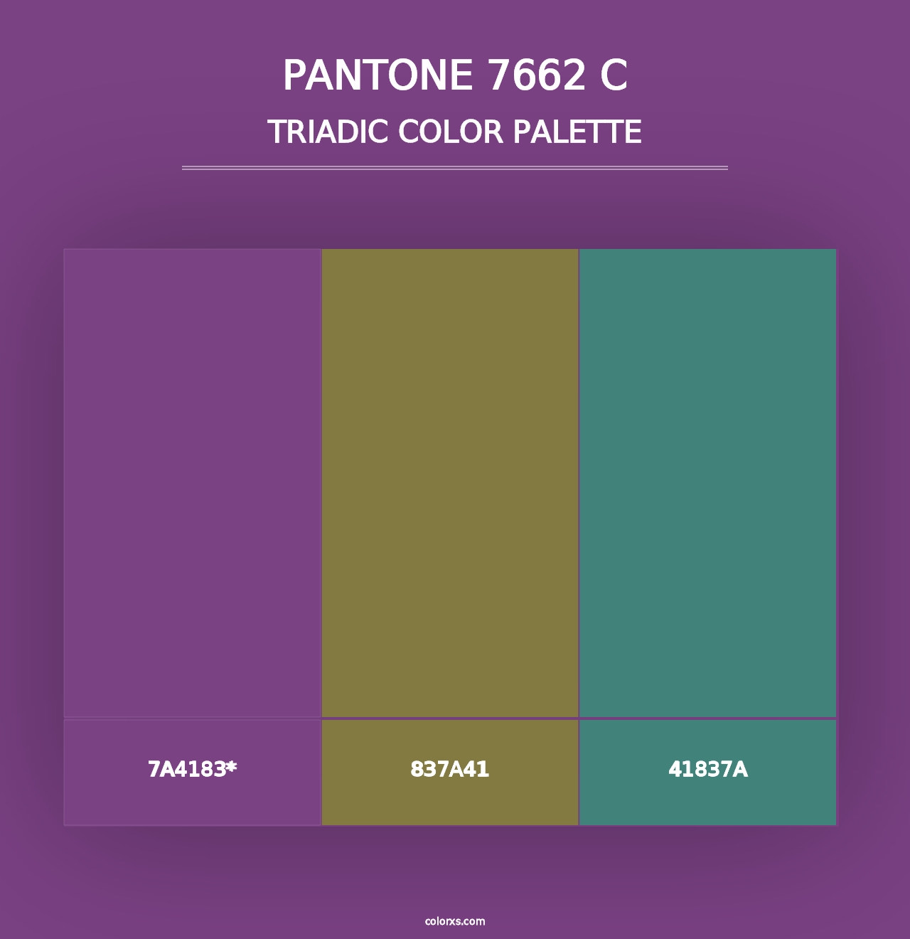 PANTONE 7662 C - Triadic Color Palette