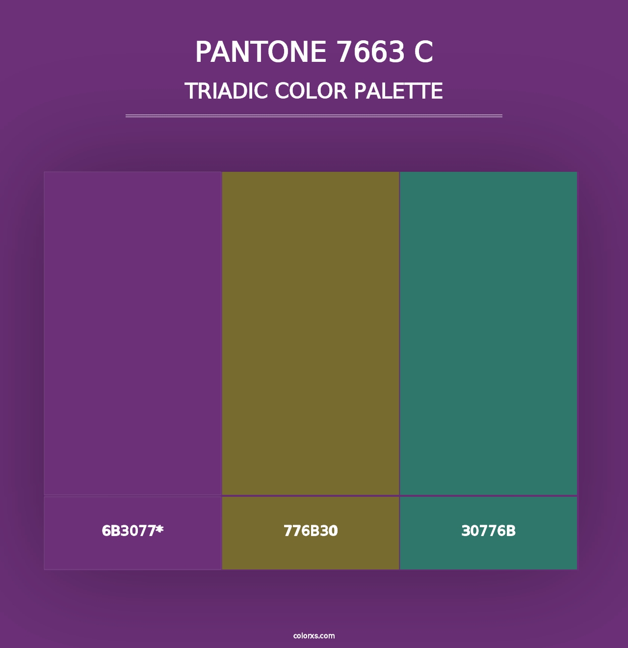 PANTONE 7663 C - Triadic Color Palette