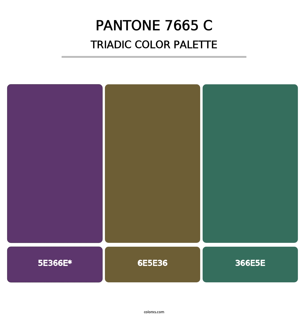 PANTONE 7665 C - Triadic Color Palette