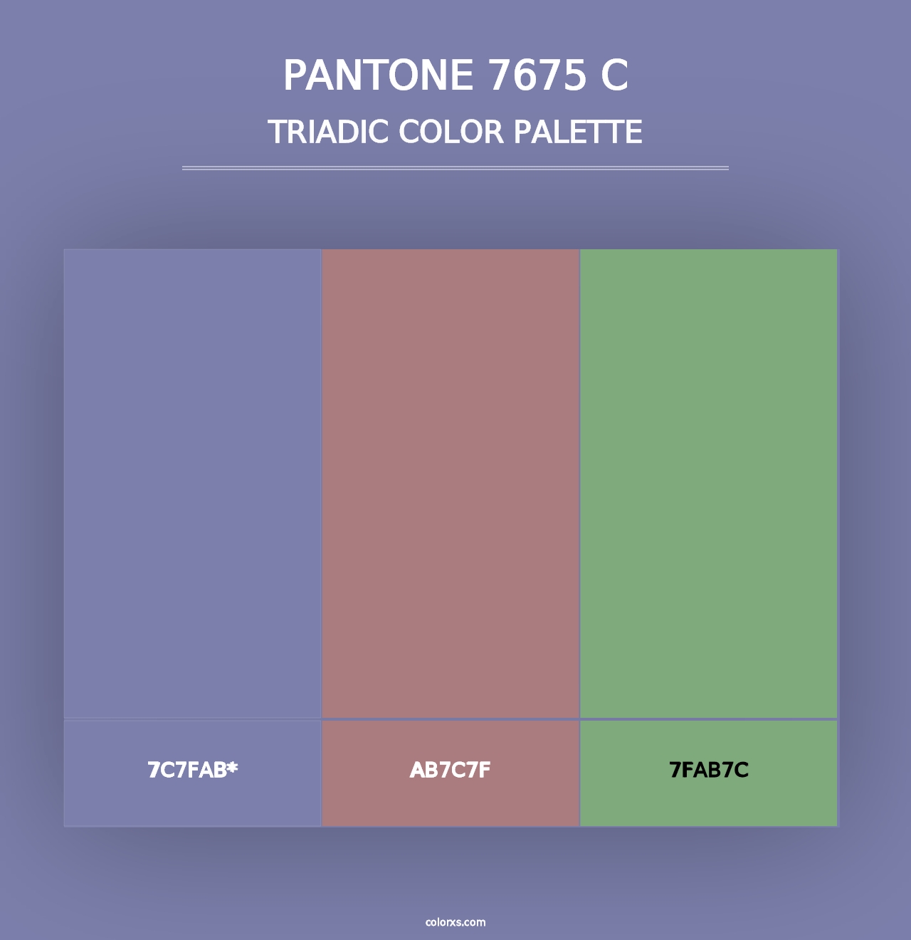 PANTONE 7675 C - Triadic Color Palette