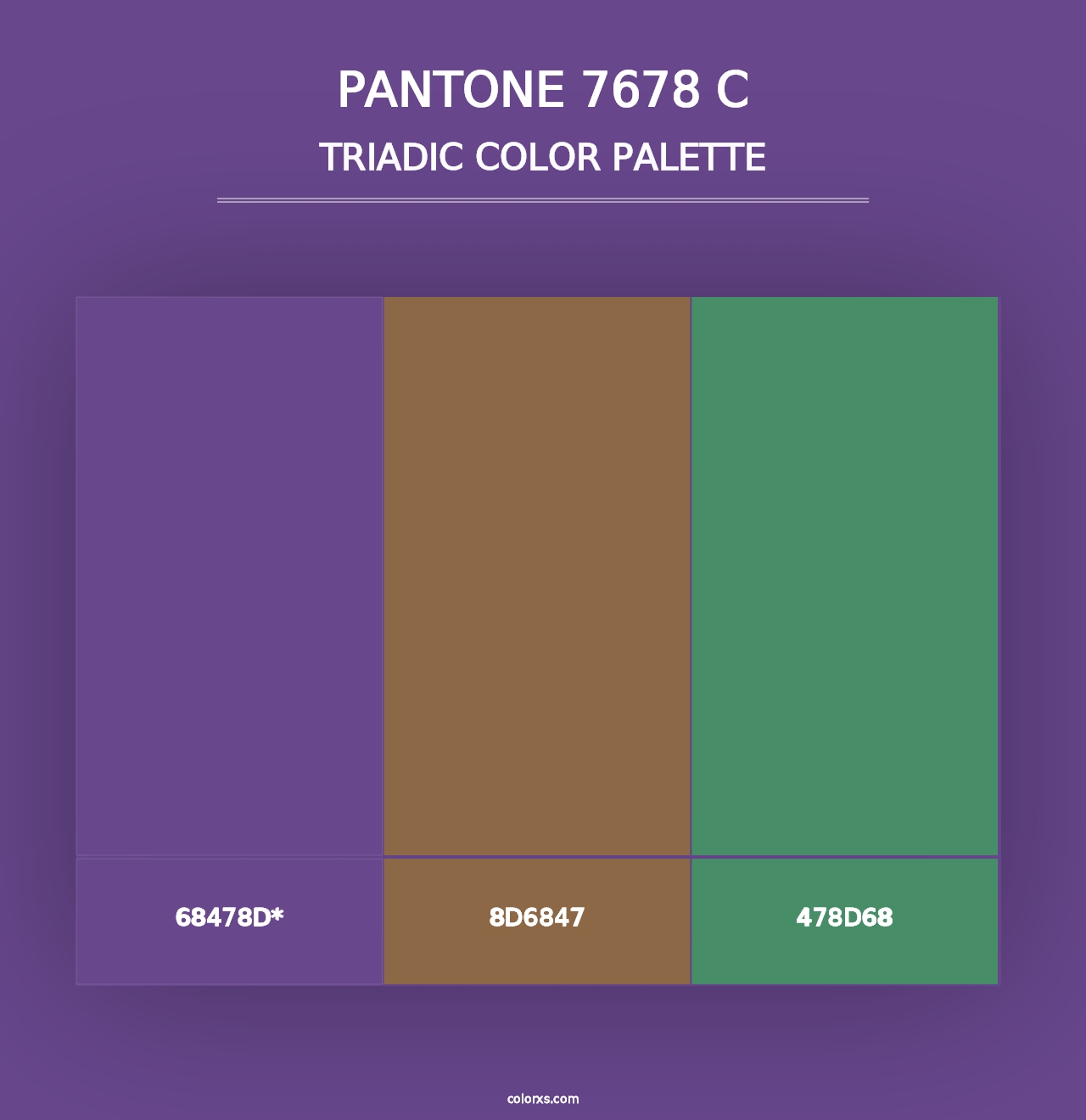 PANTONE 7678 C - Triadic Color Palette