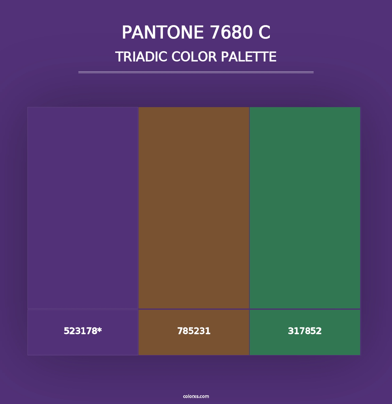 PANTONE 7680 C - Triadic Color Palette