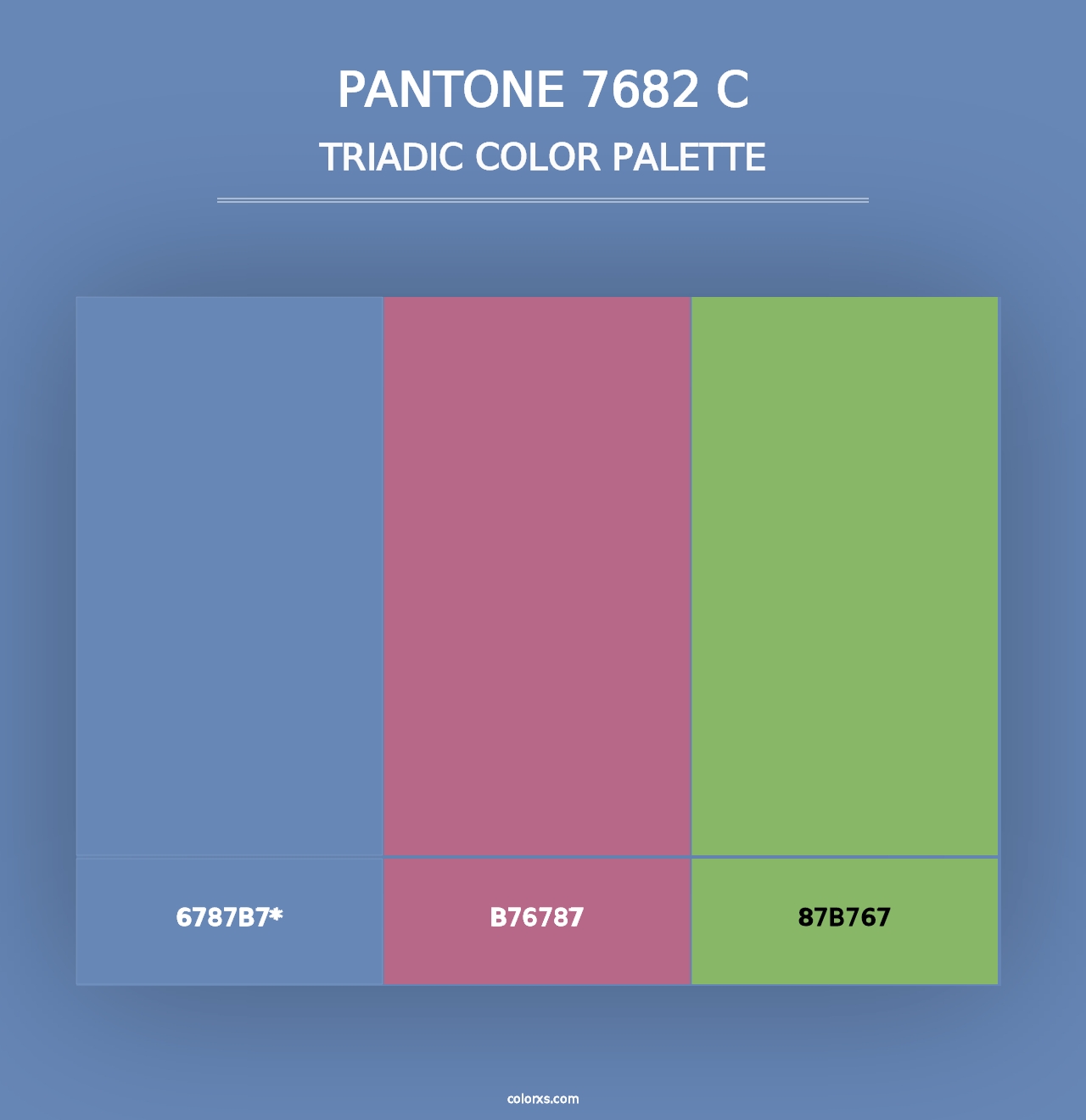 PANTONE 7682 C - Triadic Color Palette