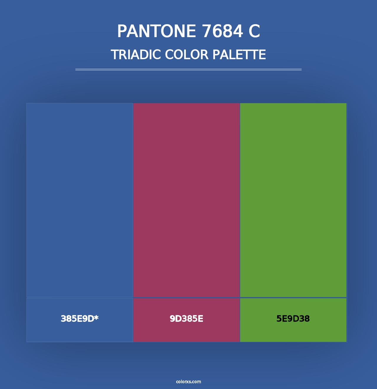 PANTONE 7684 C - Triadic Color Palette