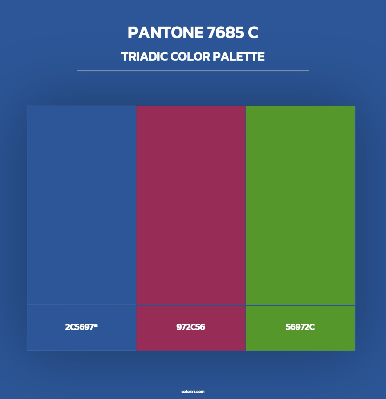 PANTONE 7685 C - Triadic Color Palette