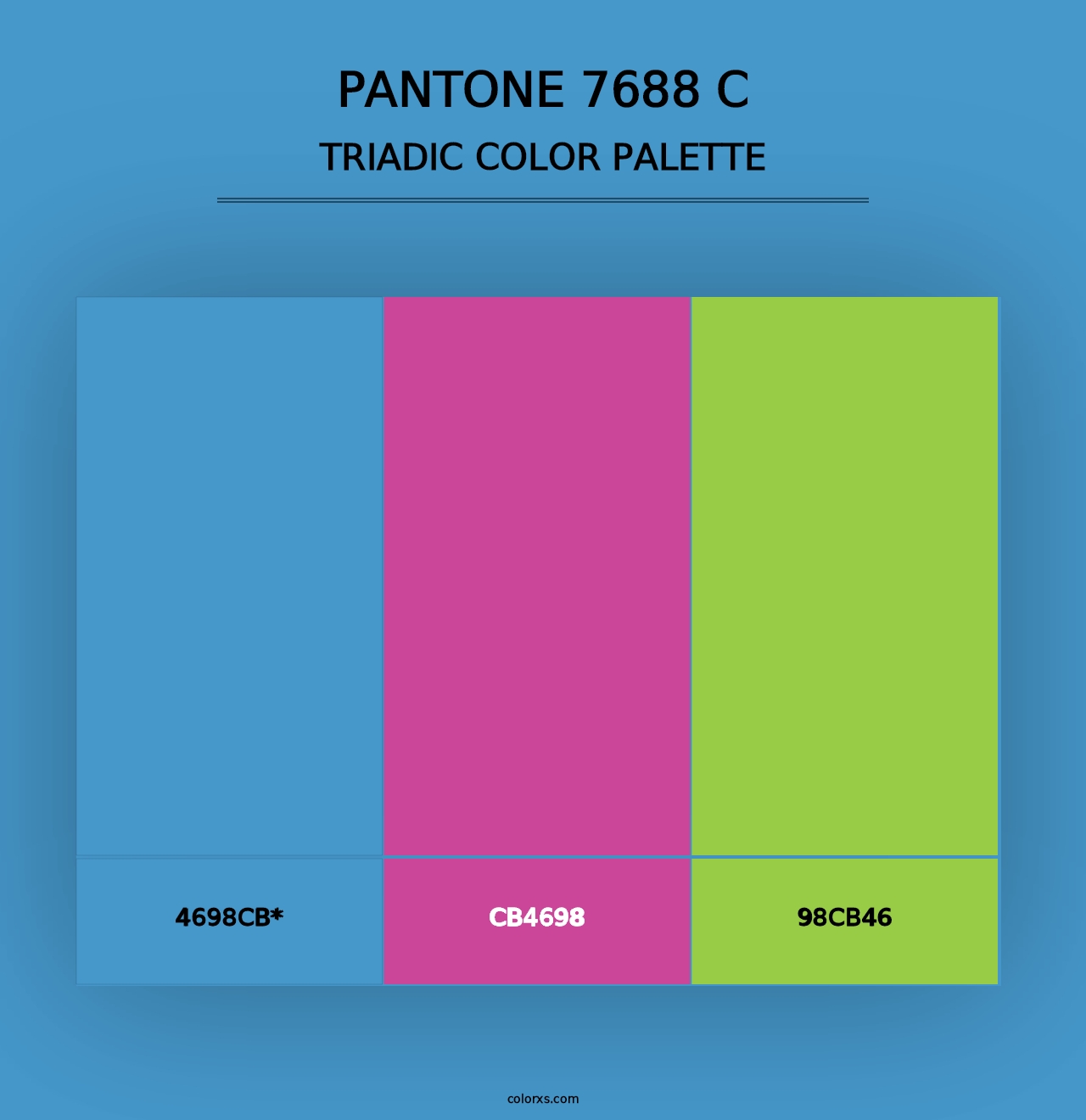 PANTONE 7688 C - Triadic Color Palette