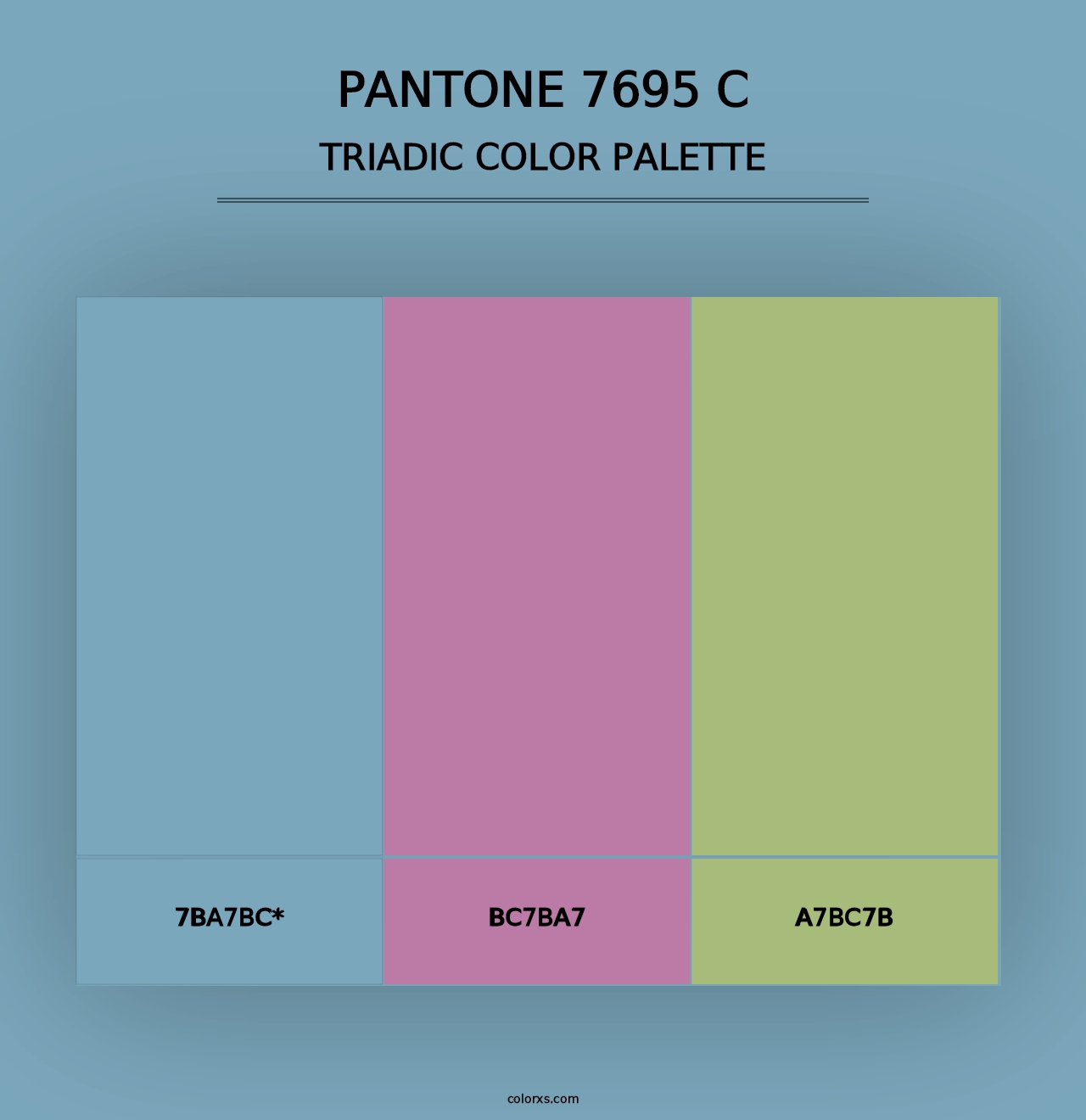 PANTONE 7695 C - Triadic Color Palette