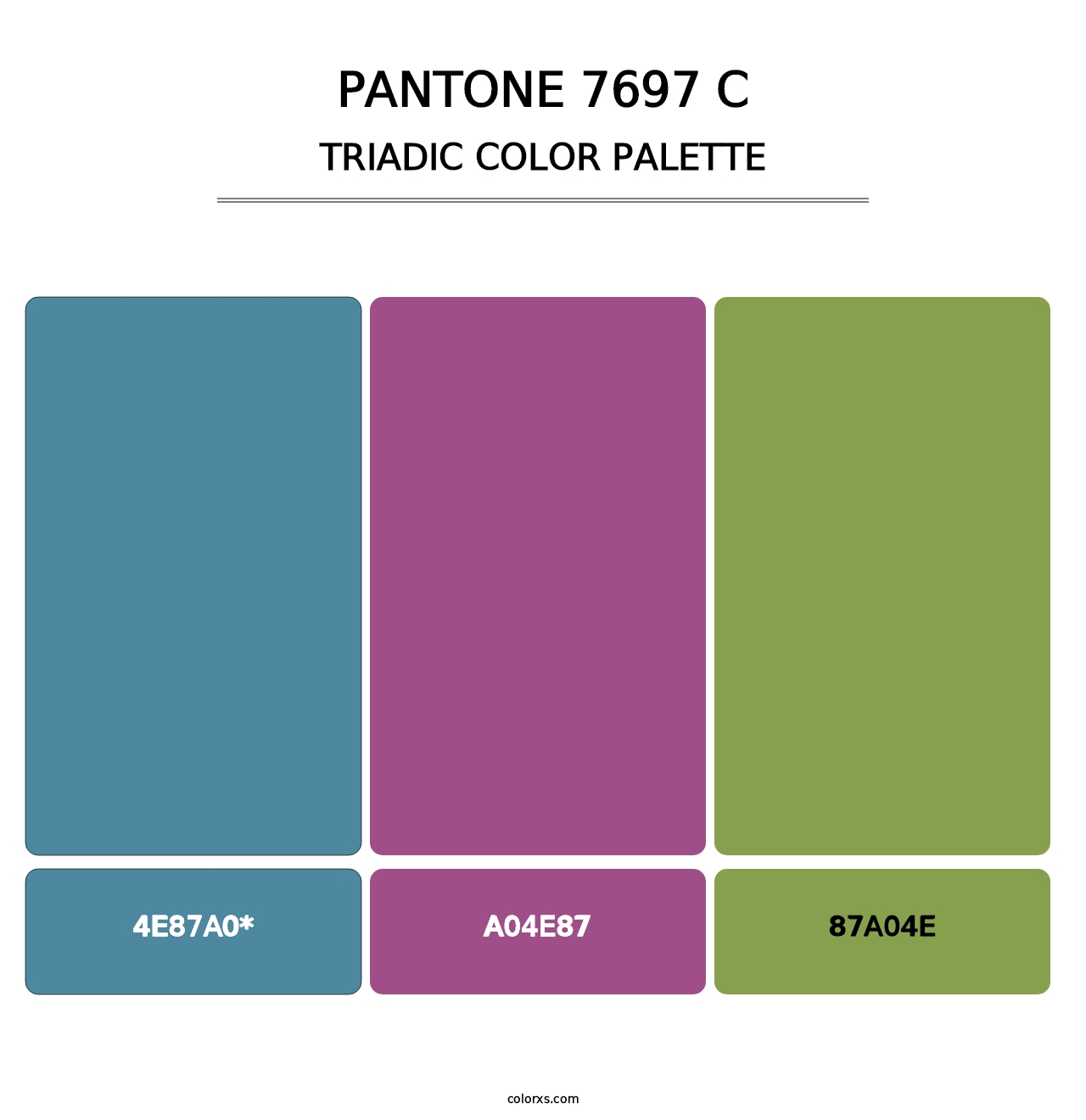 PANTONE 7697 C - Triadic Color Palette