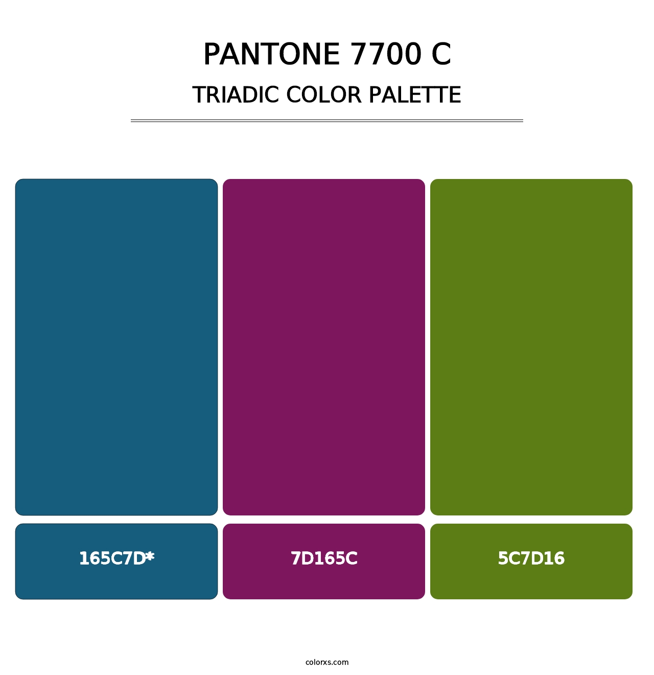 PANTONE 7700 C - Triadic Color Palette