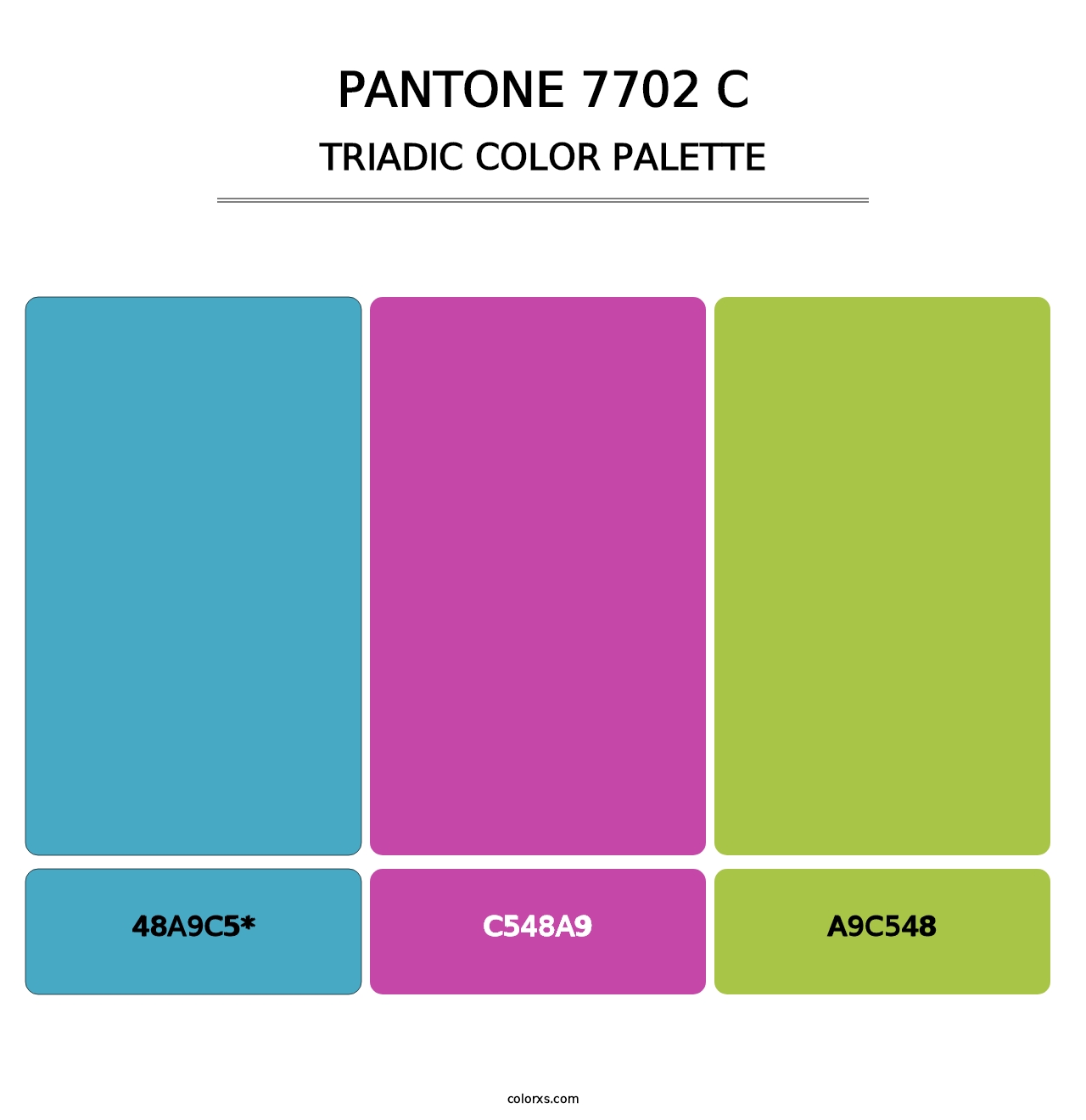 PANTONE 7702 C - Triadic Color Palette