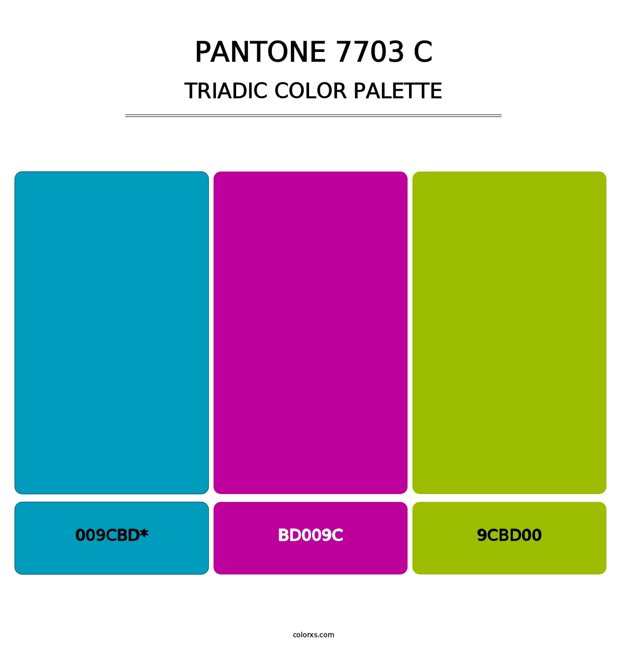 PANTONE 7703 C - Triadic Color Palette