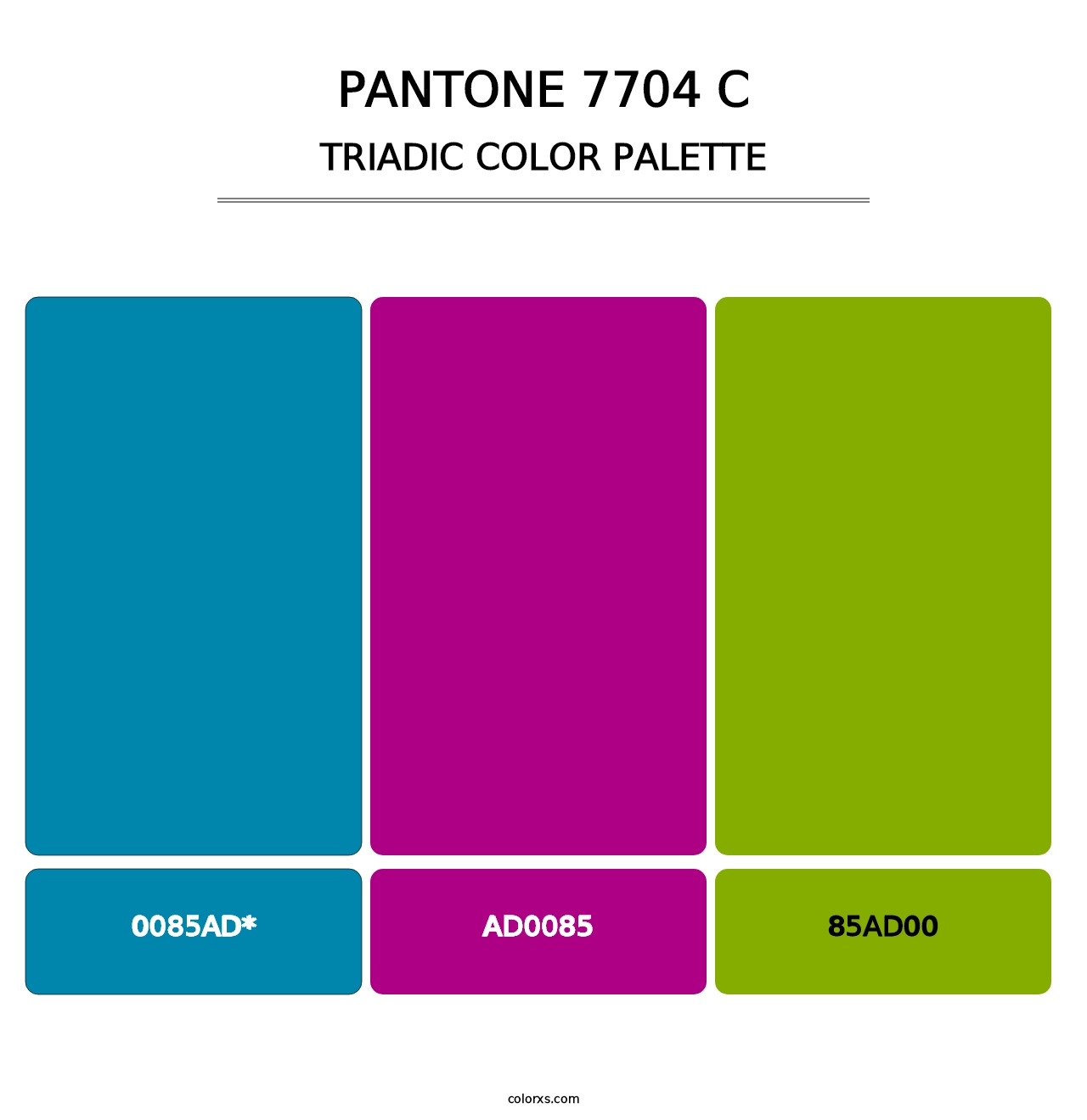 PANTONE 7704 C - Triadic Color Palette