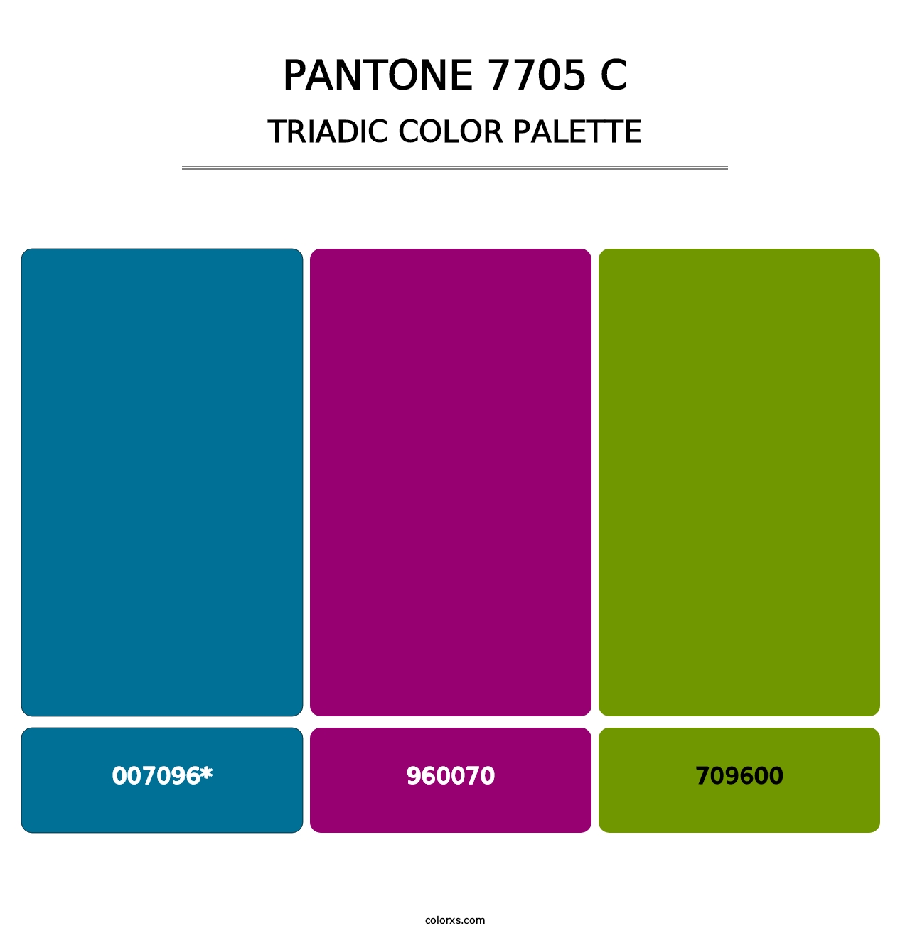 PANTONE 7705 C - Triadic Color Palette