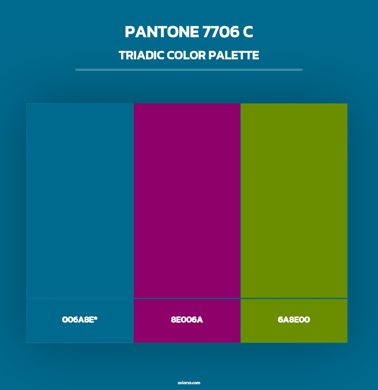 PANTONE 7706 C - Triadic Color Palette