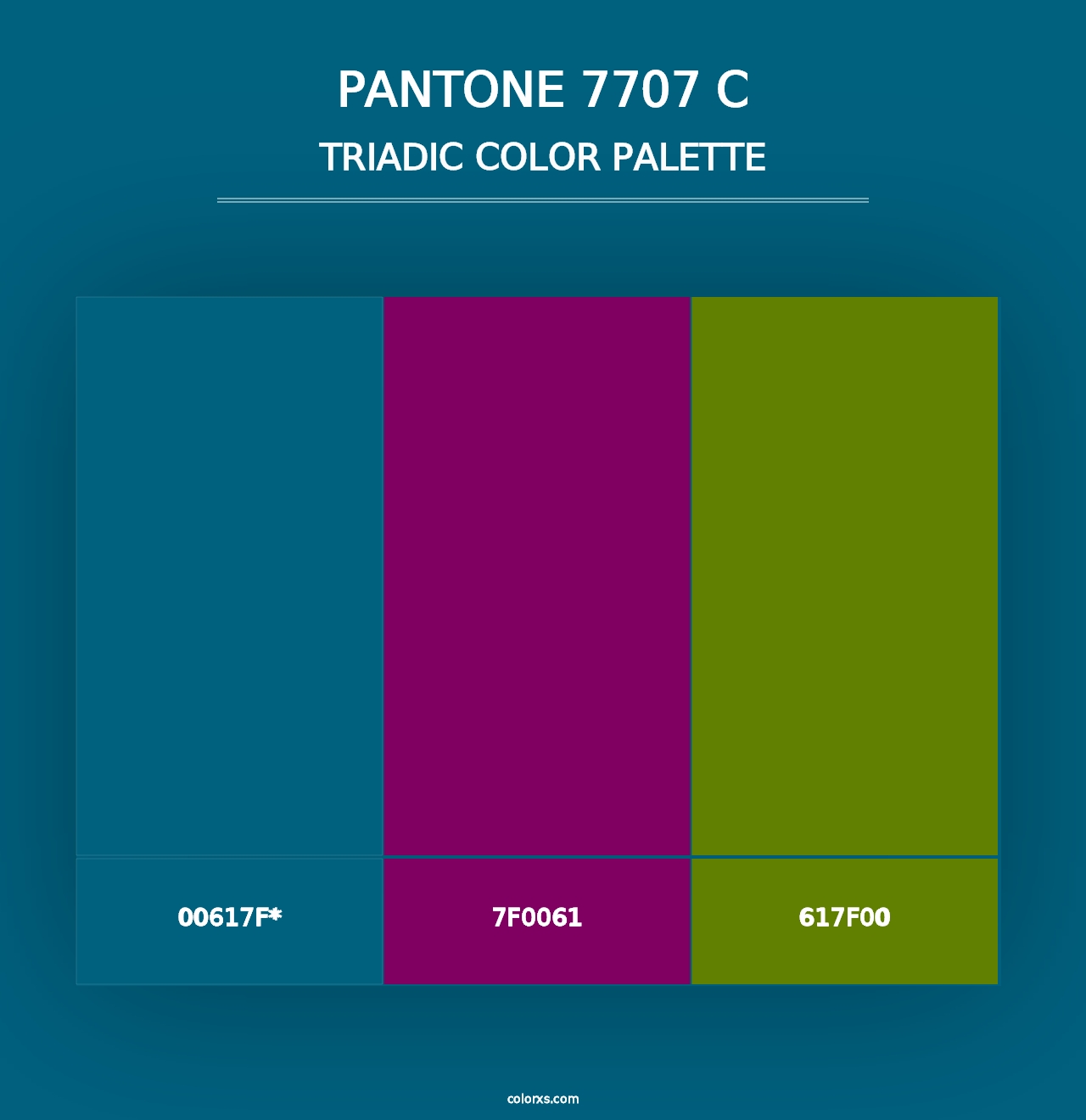 PANTONE 7707 C - Triadic Color Palette