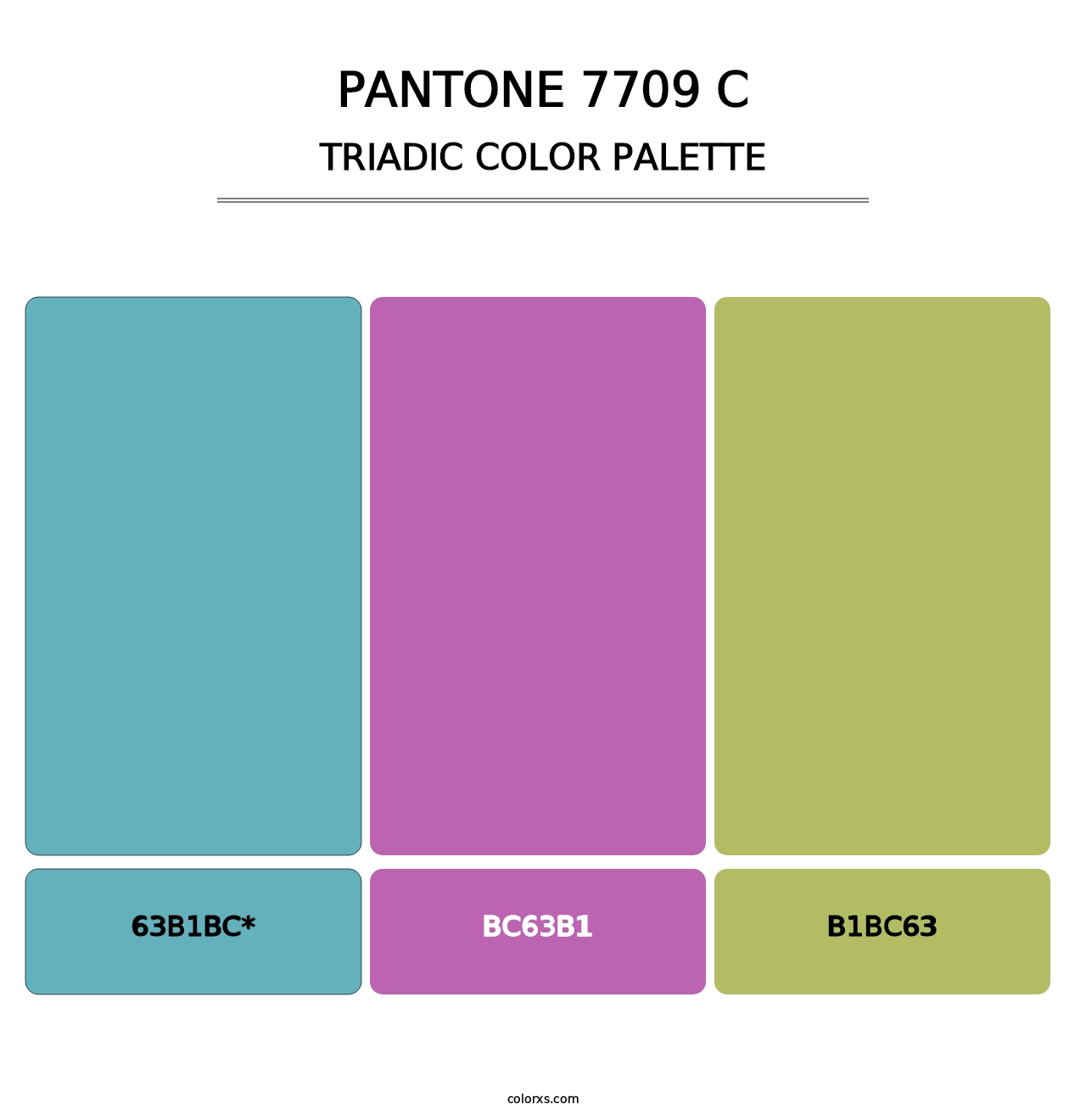 PANTONE 7709 C - Triadic Color Palette