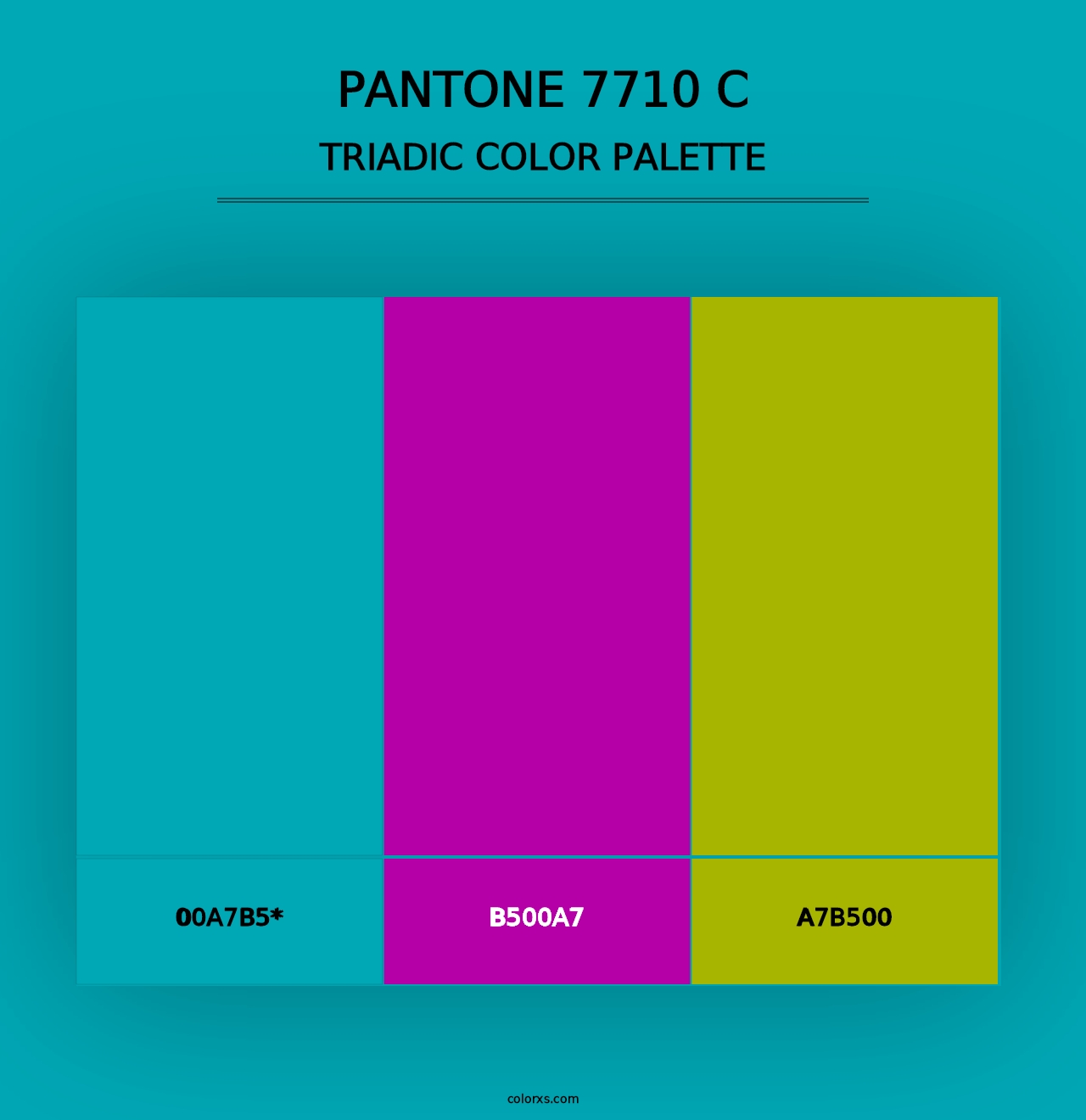 PANTONE 7710 C - Triadic Color Palette