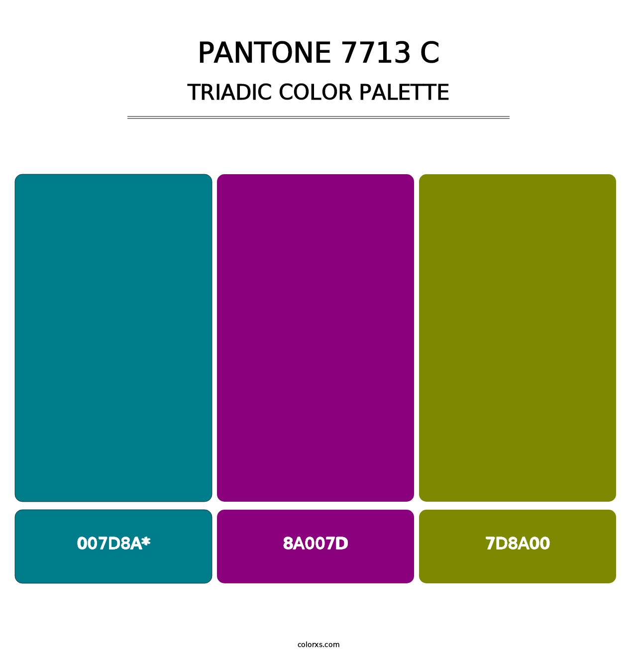 PANTONE 7713 C - Triadic Color Palette