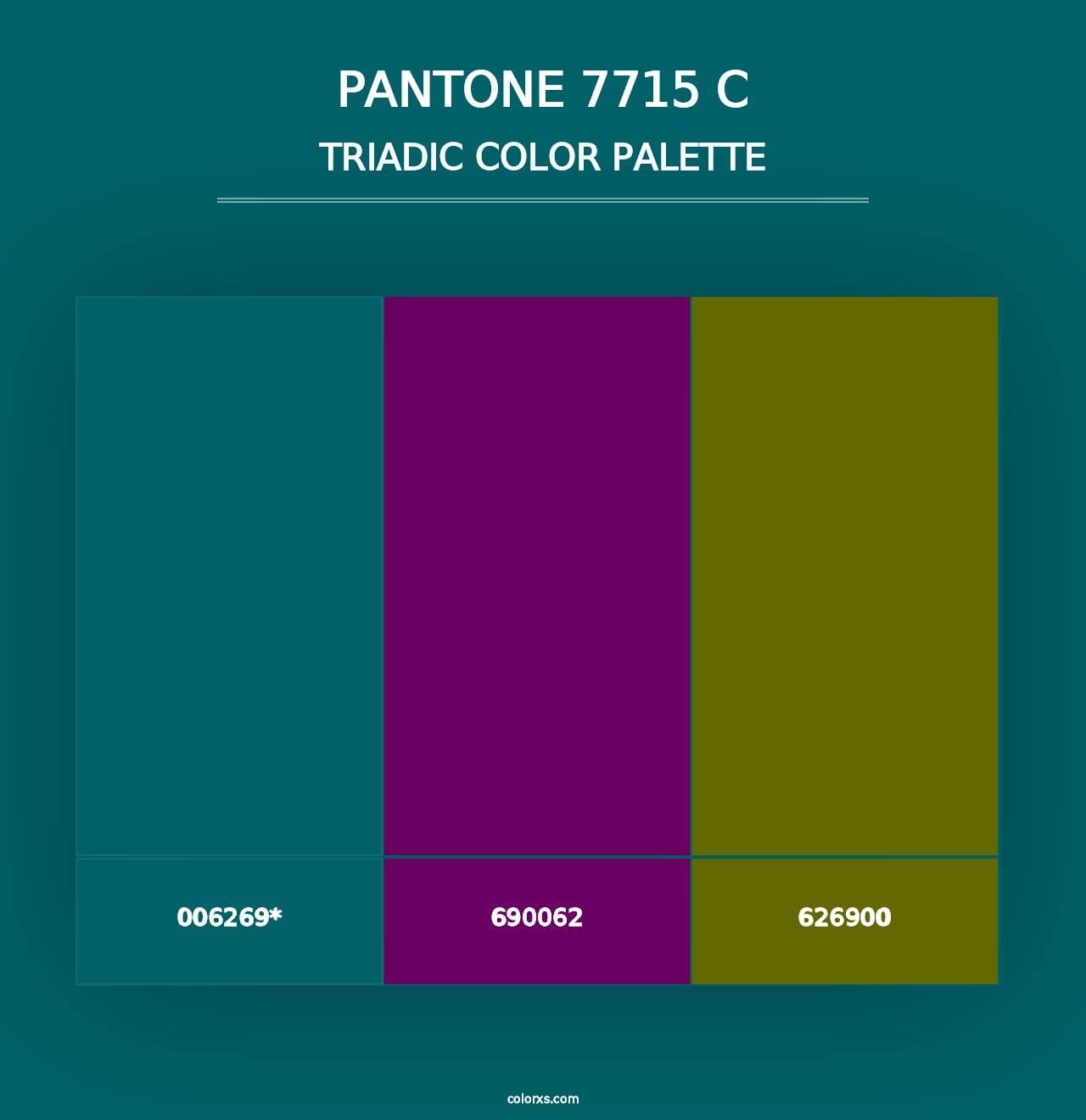 PANTONE 7715 C - Triadic Color Palette