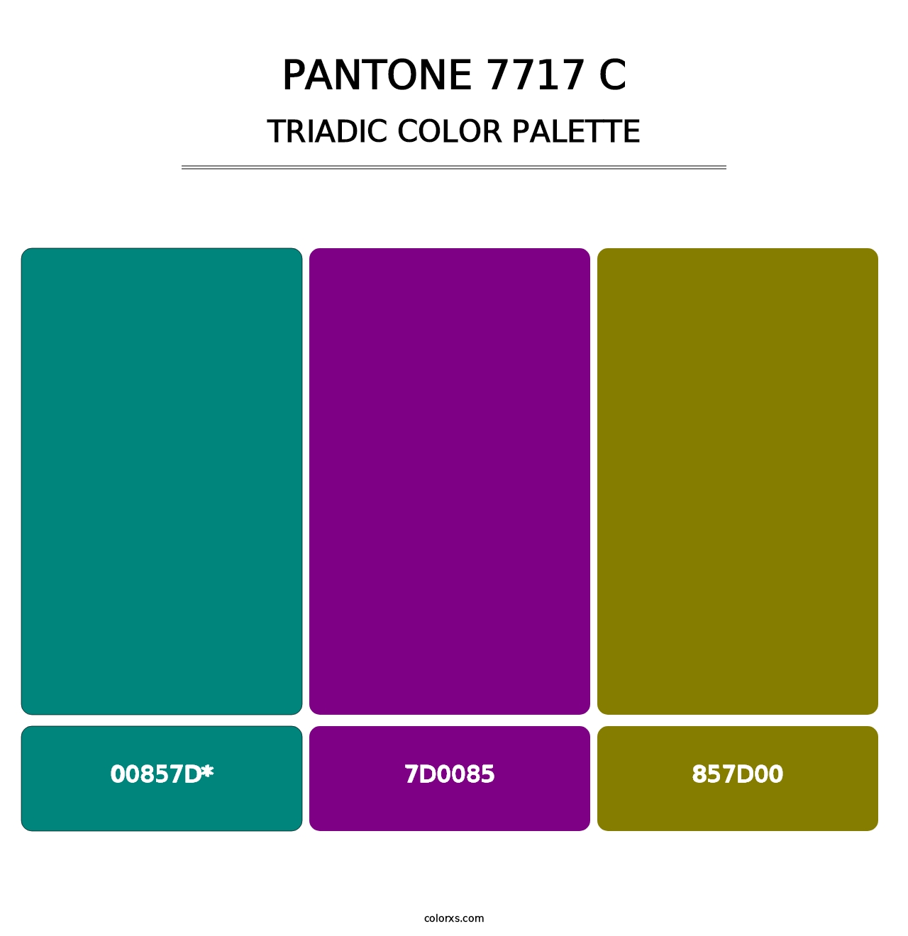 PANTONE 7717 C - Triadic Color Palette